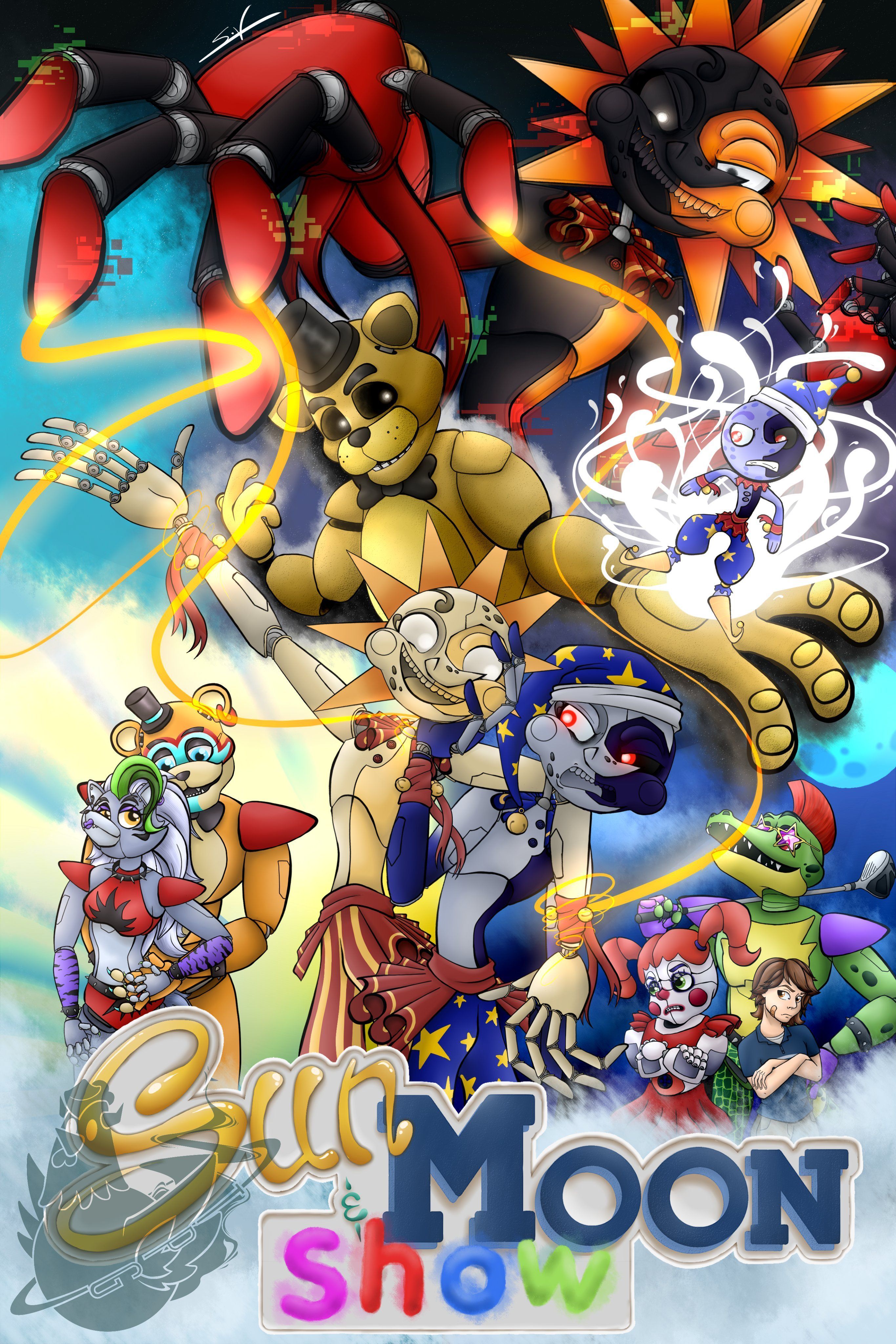 2731x4096 Sun And Moon Show Wallpaper