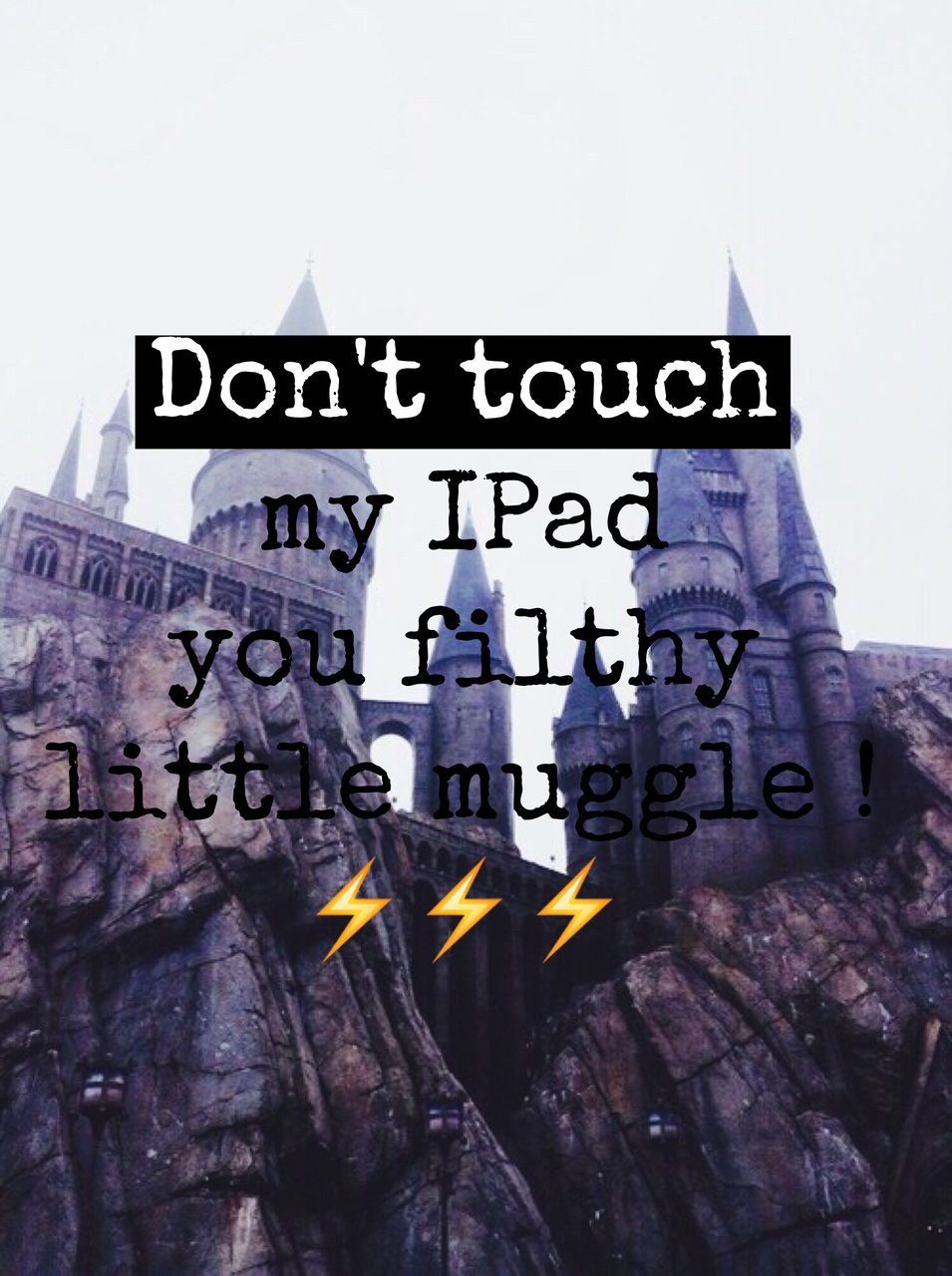 955x1280 Don't Touch My iPad Muggle Wallpaper