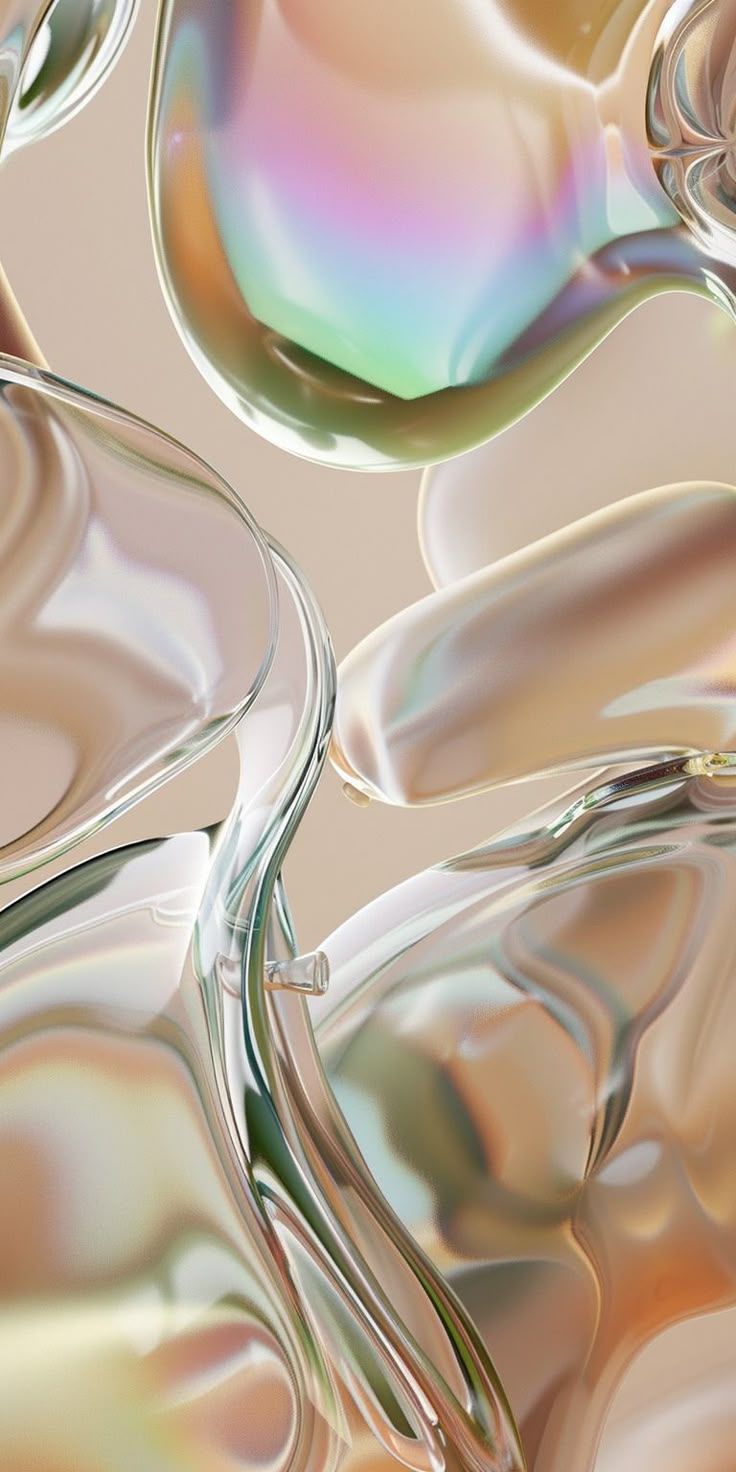 736x1472 Download 8K Abstract 3D Rendering Liquid Glass Wallpaper for iPhone and Android