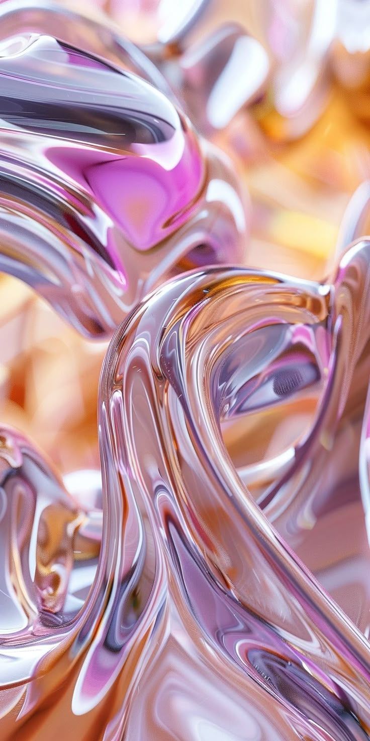 736x1472 Download 8K Abstract 3D Rendering Liquid Glass Wallpaper for iPhone and Android