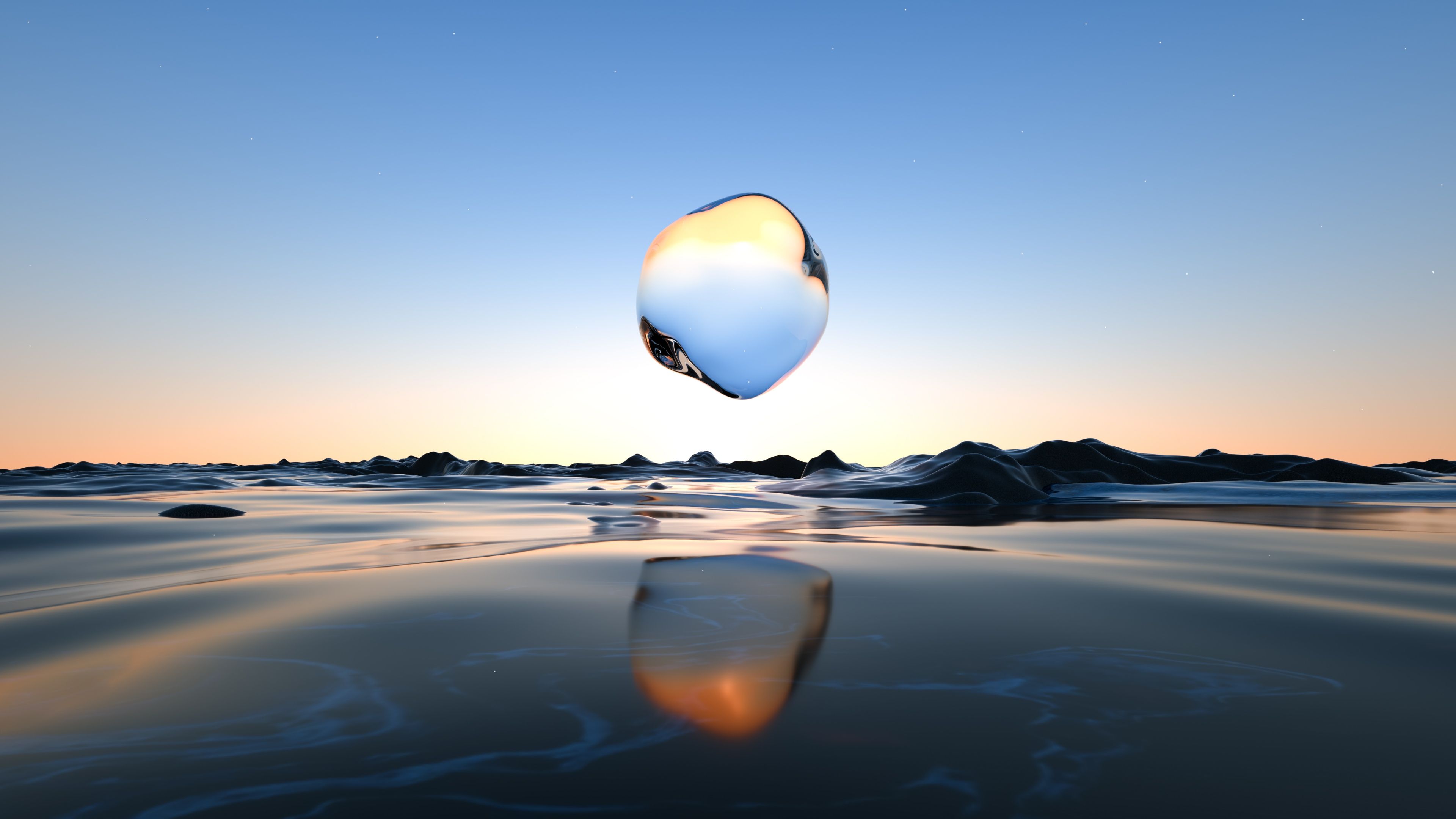 3840x2160 Glass Wallpaper 4K, Droplet, Surreal, Transparent
