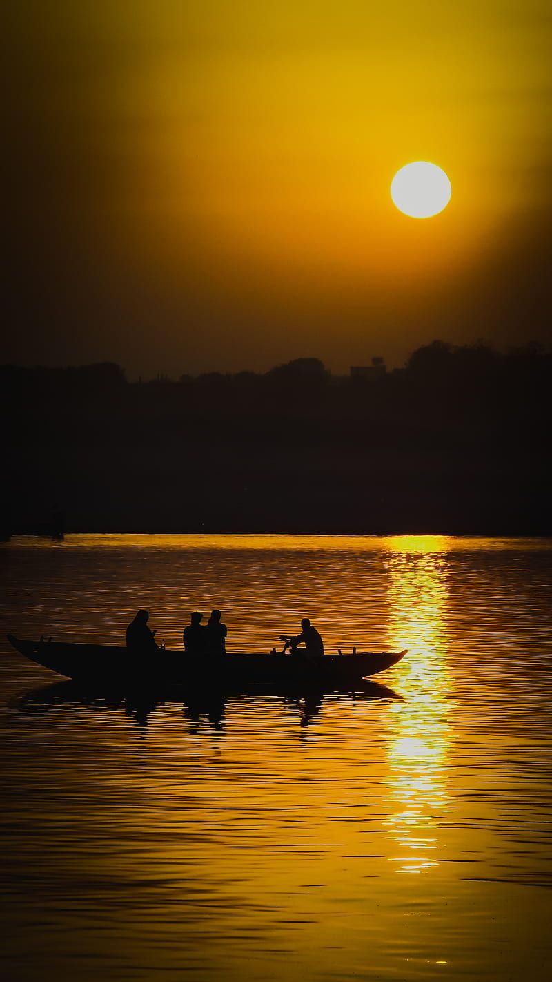 800x1422 Varanasi, banaras, boat, ganga ghat, india, nature, graphy, sunshine, HD phone wallpaper