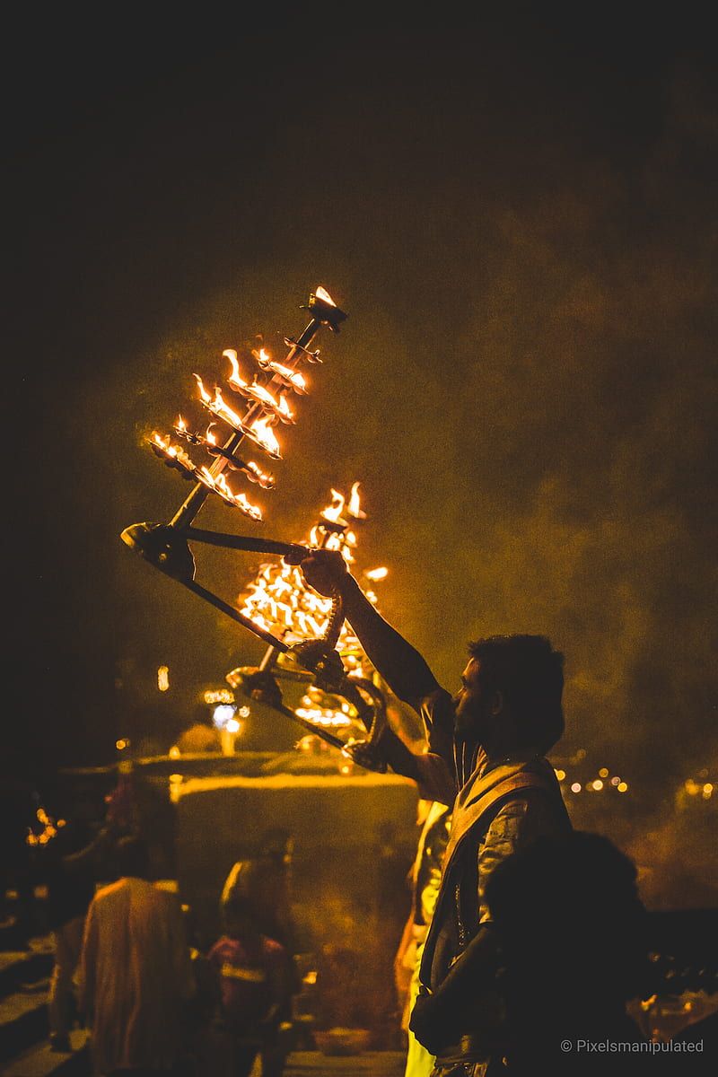 800x1200 Ganga arti, gangaarti, light, HD phone wallpaper