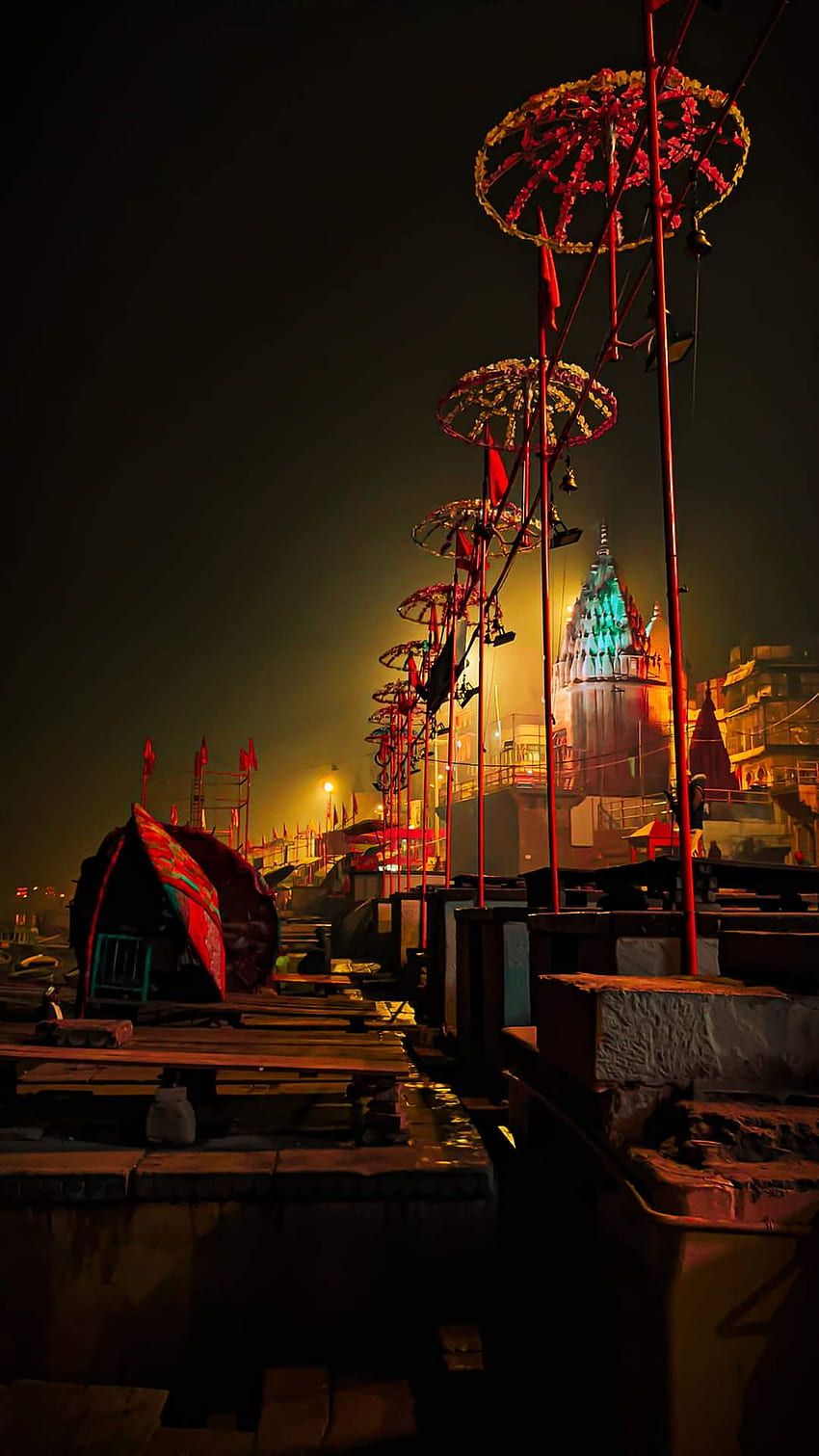 850x1511 Ghat of ganges HD wallpaper