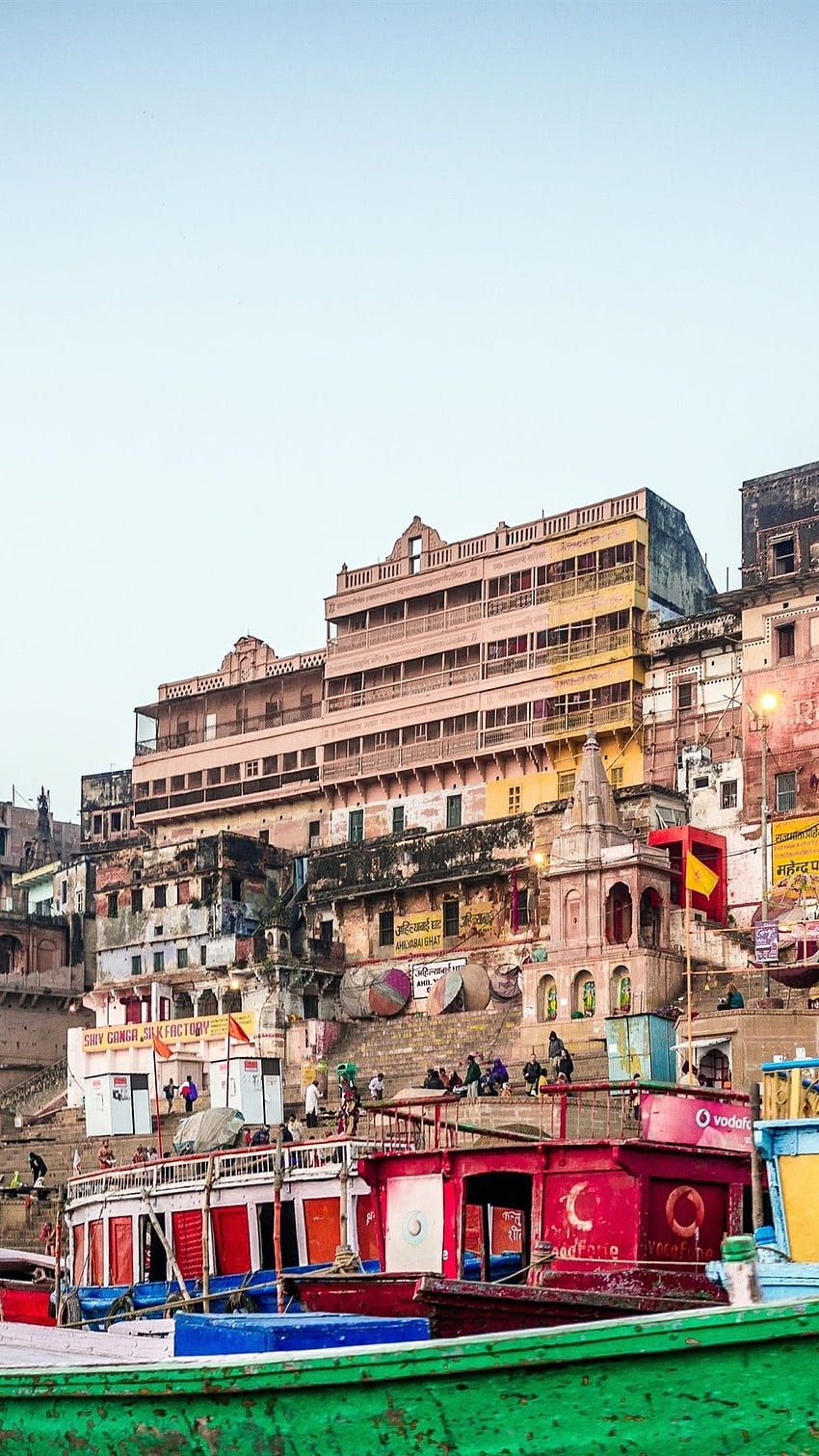 850x1511 River Ganges, Varanasi, India, city, boats U, Ganga River HD phone wallpaper