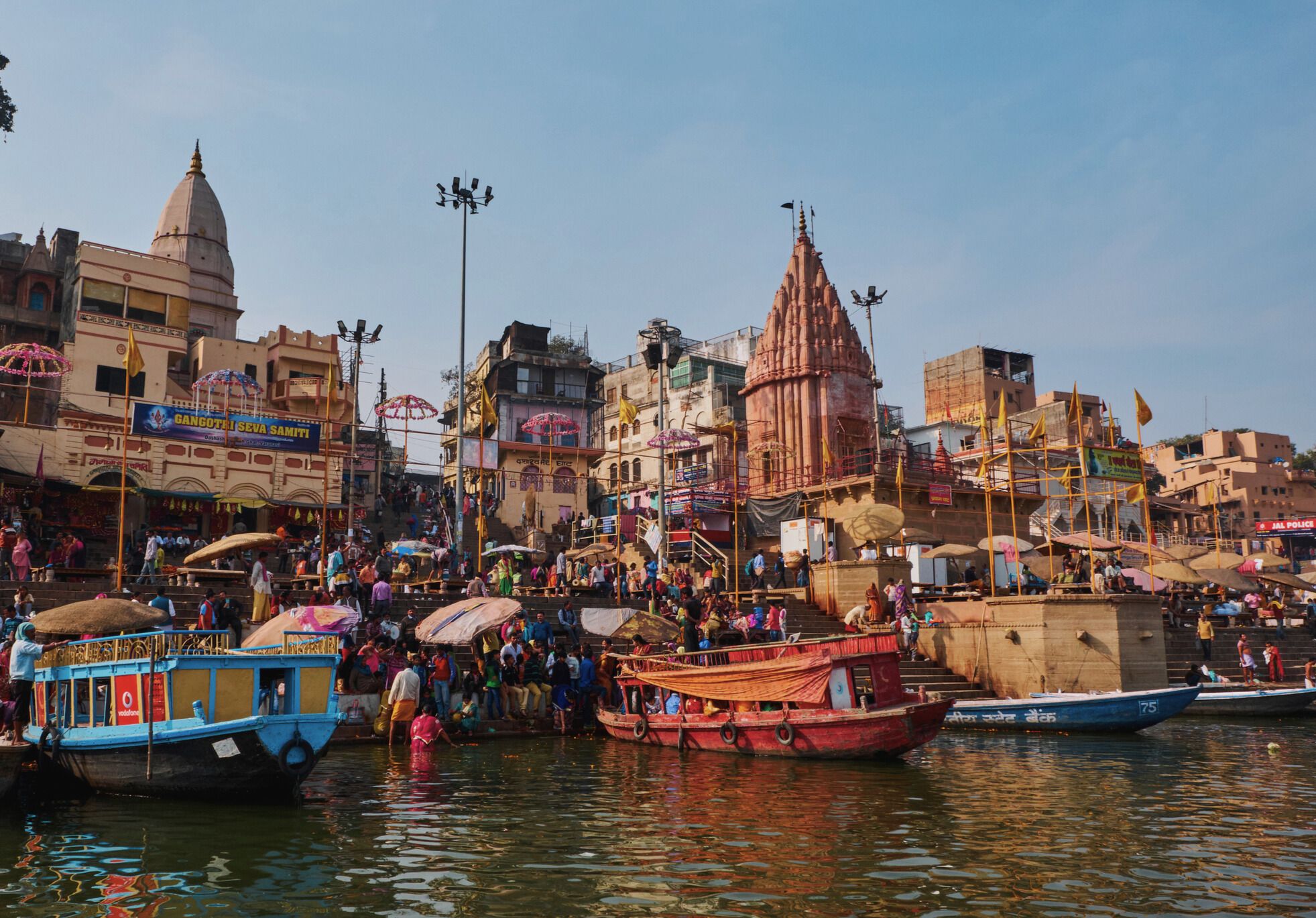 1963x1369 Varanasi ghats submerged as Ganga water level rises