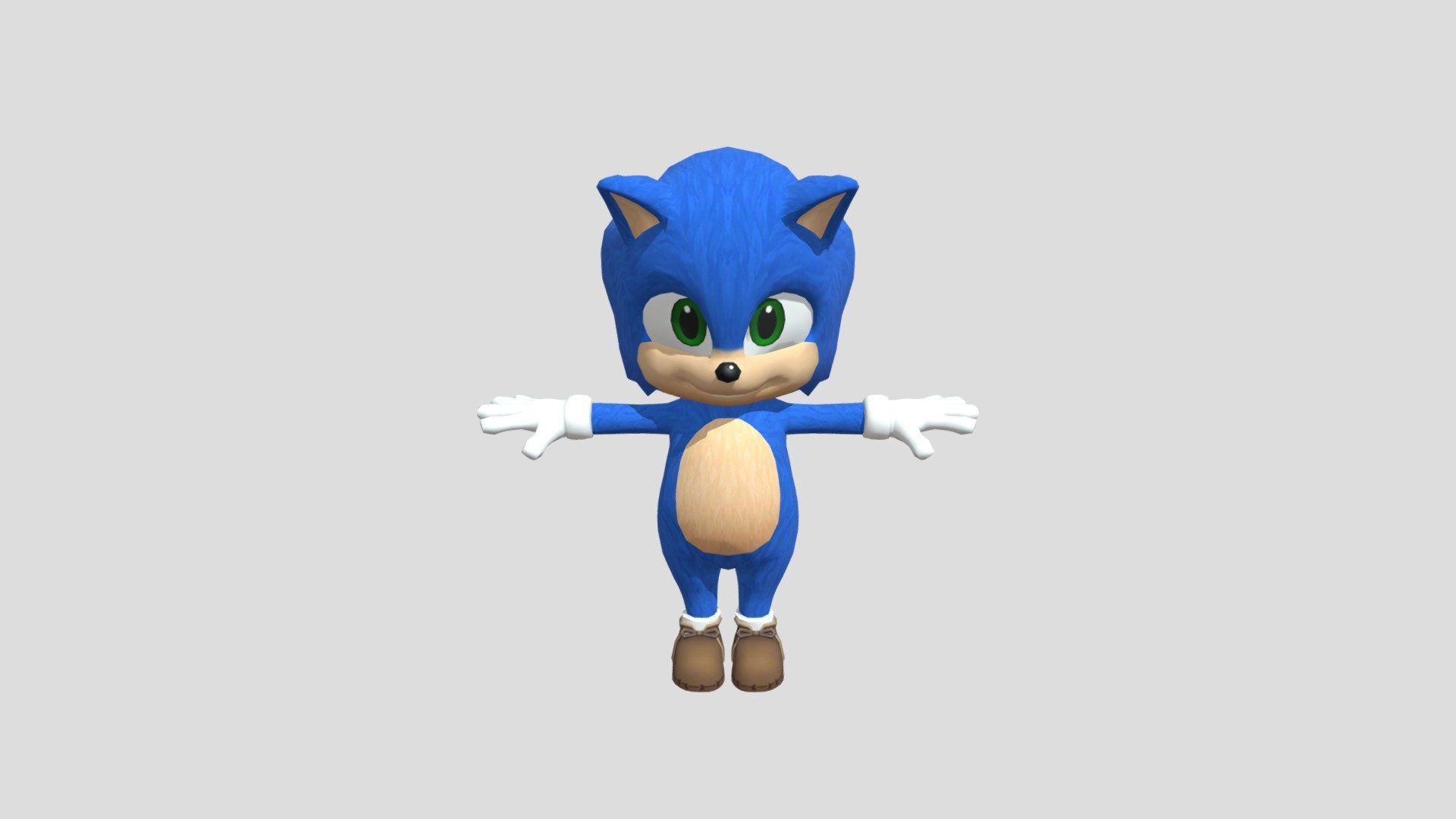 1920x1080 Baby Sonic Sonic Movie Model By Raguram Raghulan [91b08fc]