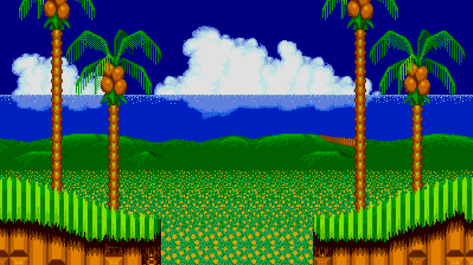 Фон green hill zone