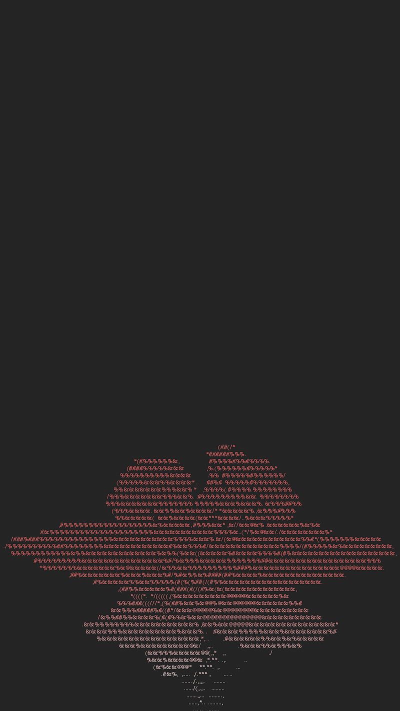 800x1422 Flower ASCII art, ascii, black, flower, gray, levi loot, levimoos, lily, orange, HD phone wallpaper
