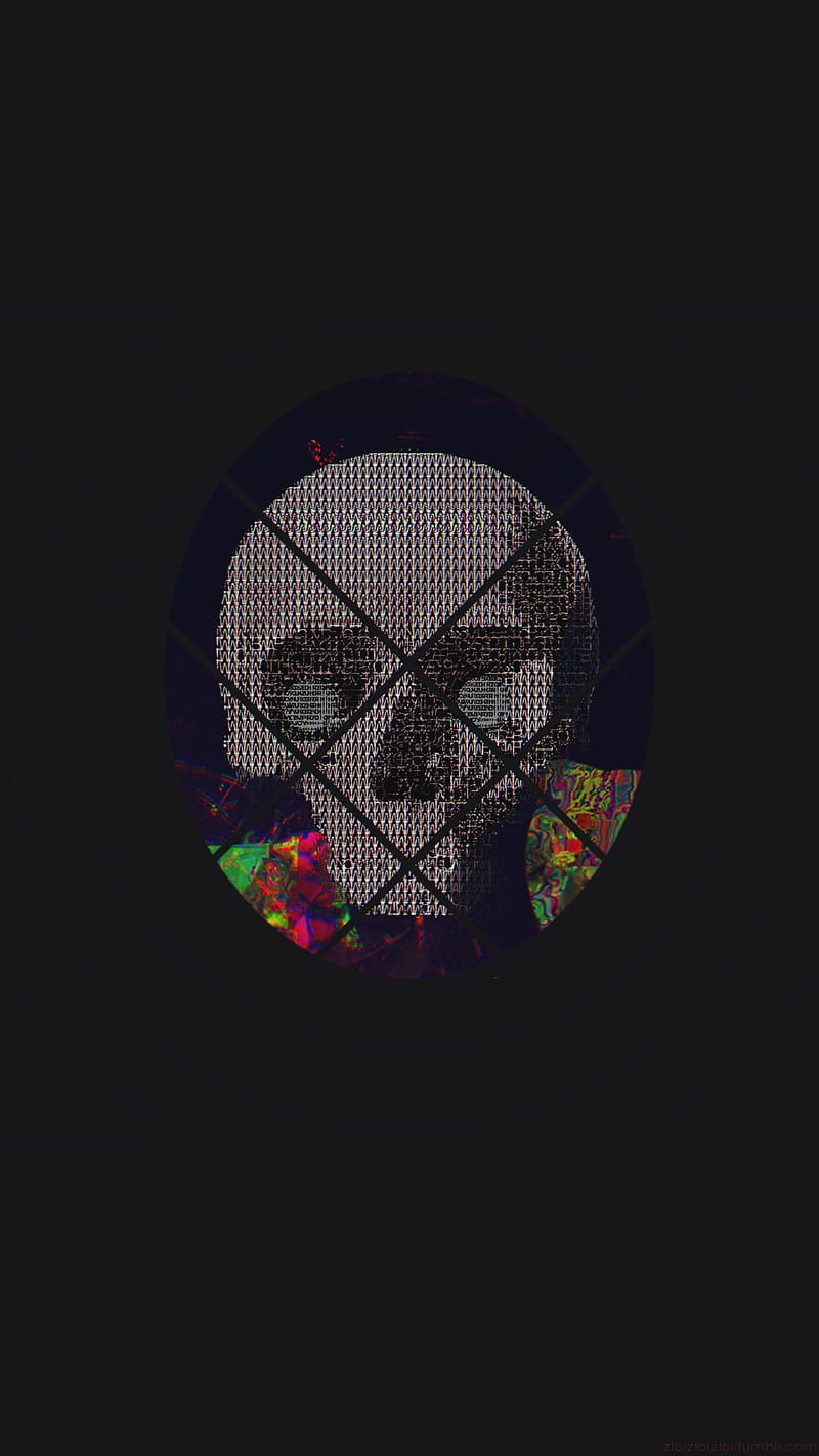 800x1422 Skull, ASCII art, abstract, glitch art, HD phone wallpaper