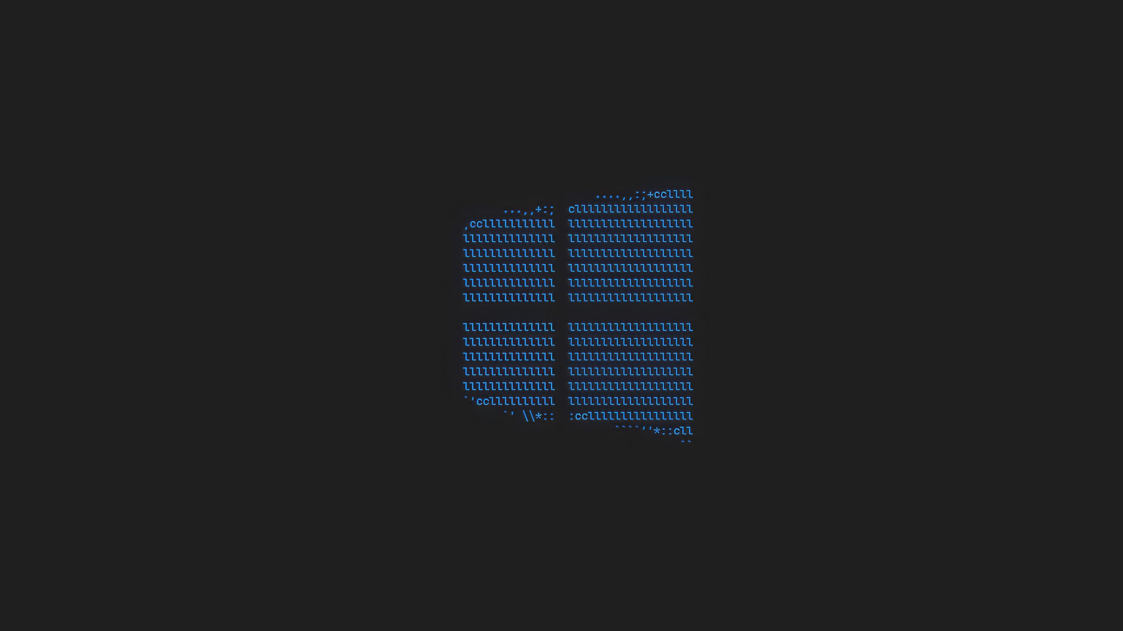 3840x2159 ASCII Art Wallpaper