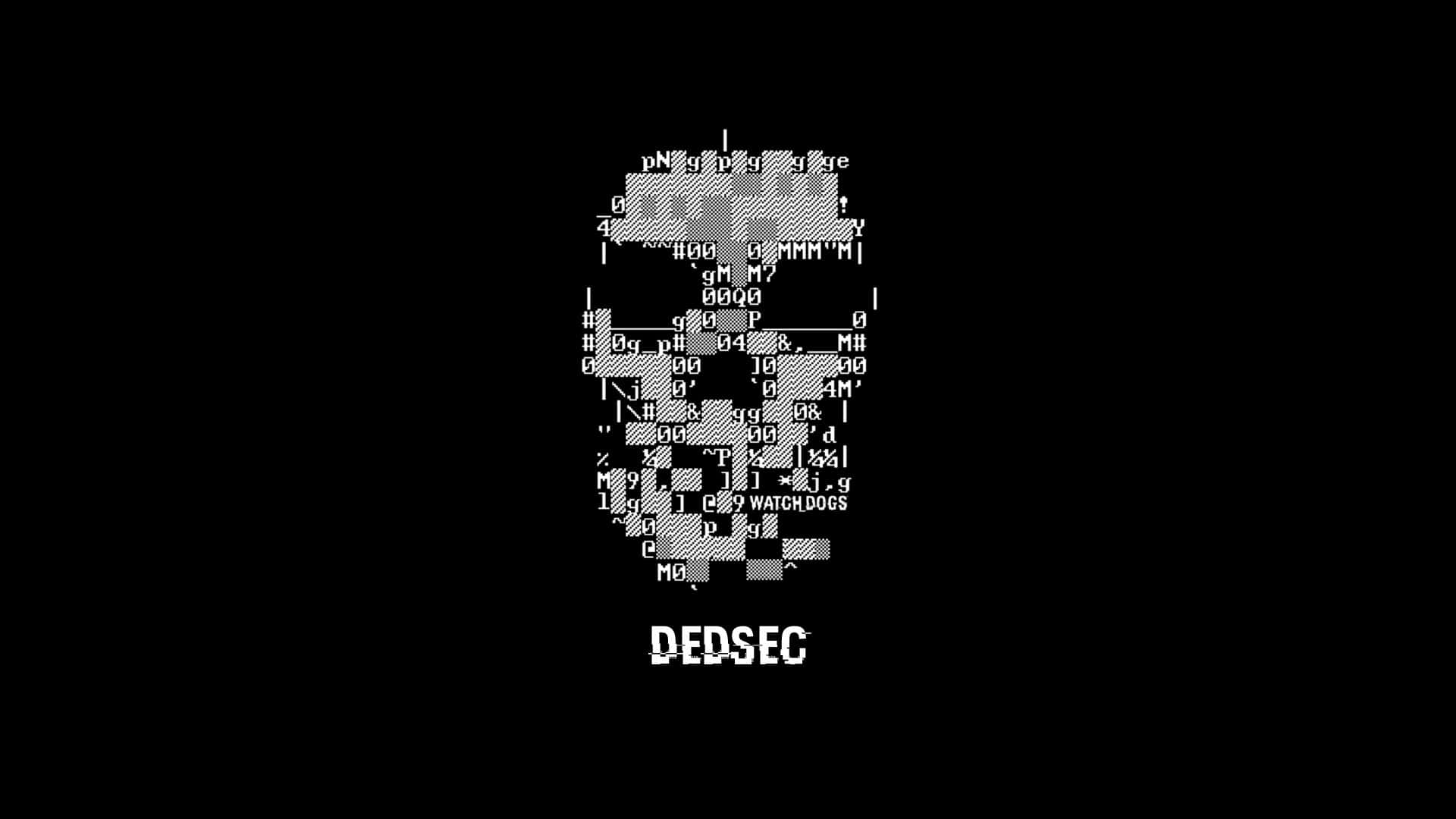 1920x1080 Download Dedsec Skull A S C I I Art Wallpaper