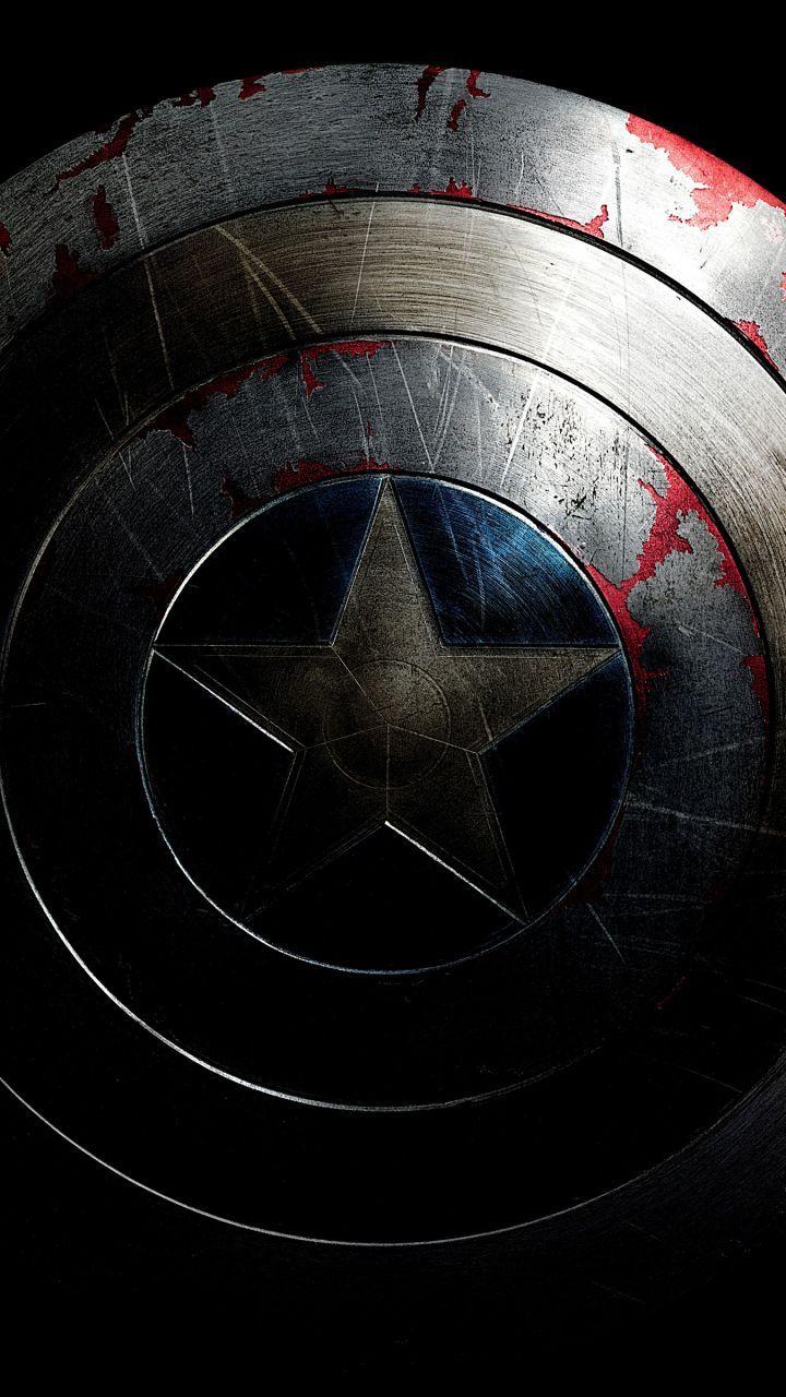 720x1280 Captain America, shield, superhero, dark, 720x1280 wallpaper. Captain america shield wallpaper, Captain america wallpaper, Captain america picture