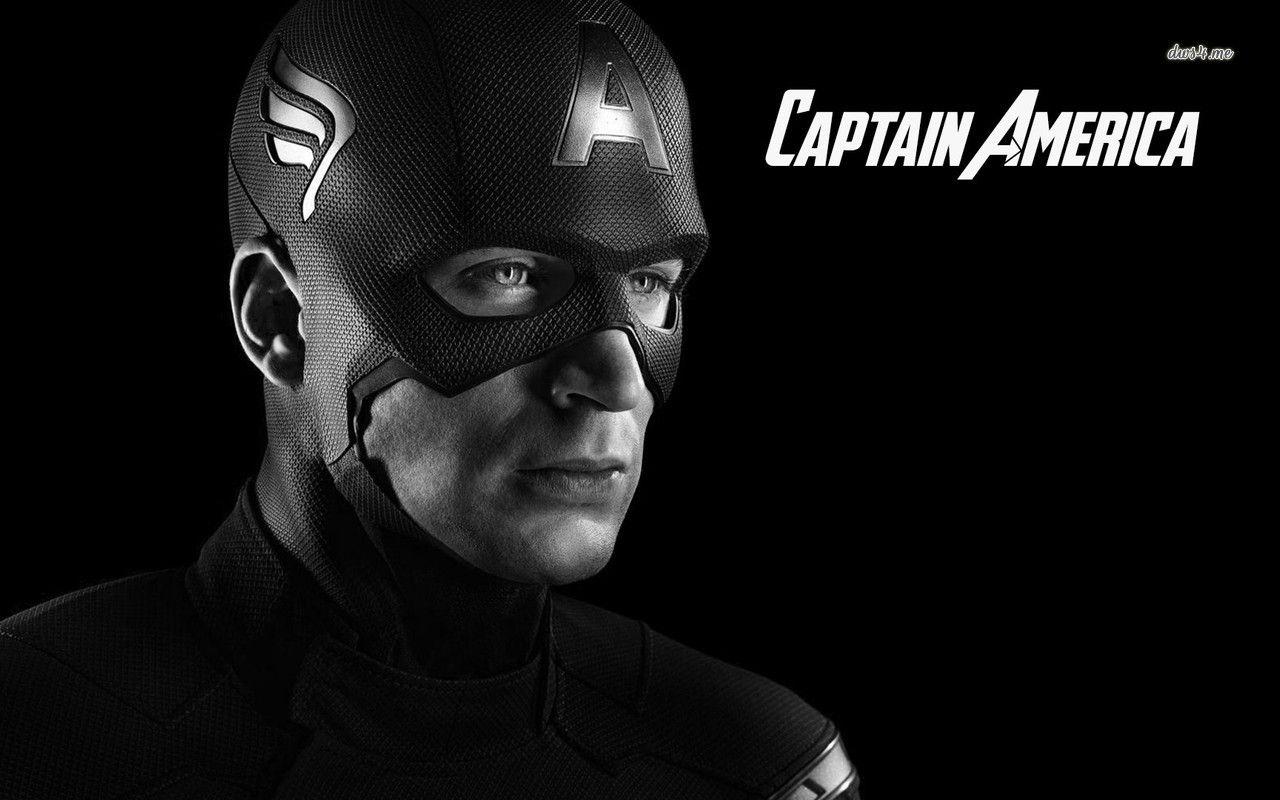 1280x800 Black and white Captain America Avengers wallpaper