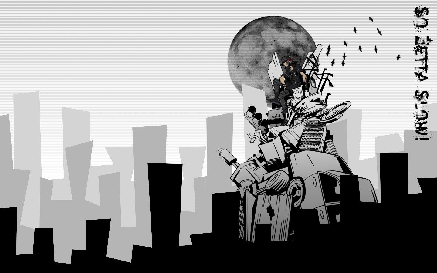 1440x900 wallpaper: Wallpaper Anime Black And White