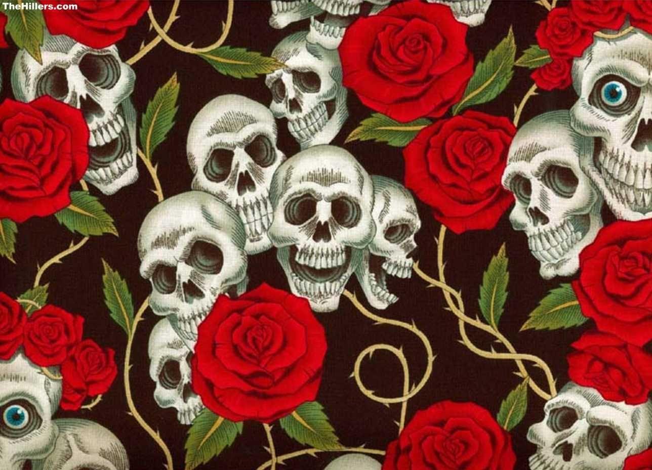 skull roses Live Wallpaper  free download