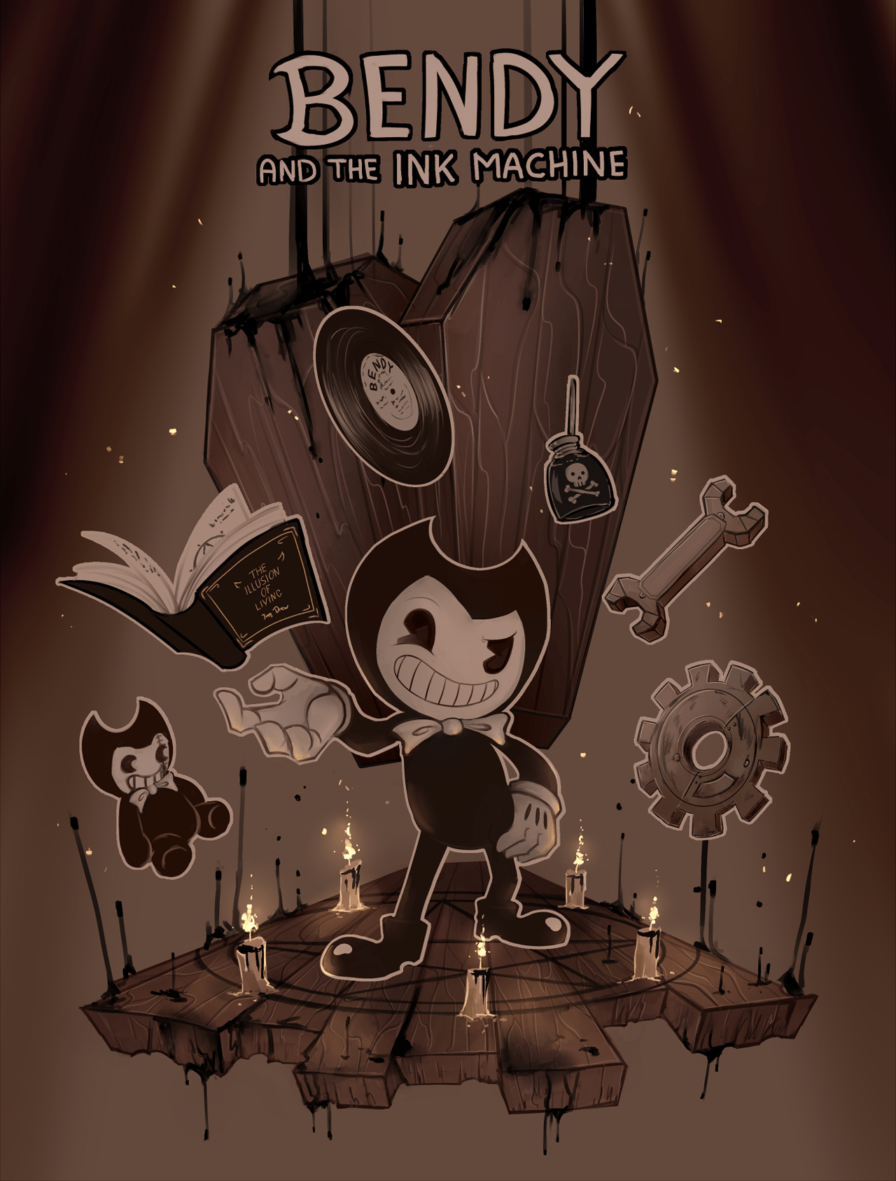 1280x1688 Image result for bendy and the ink machine wallpaper
