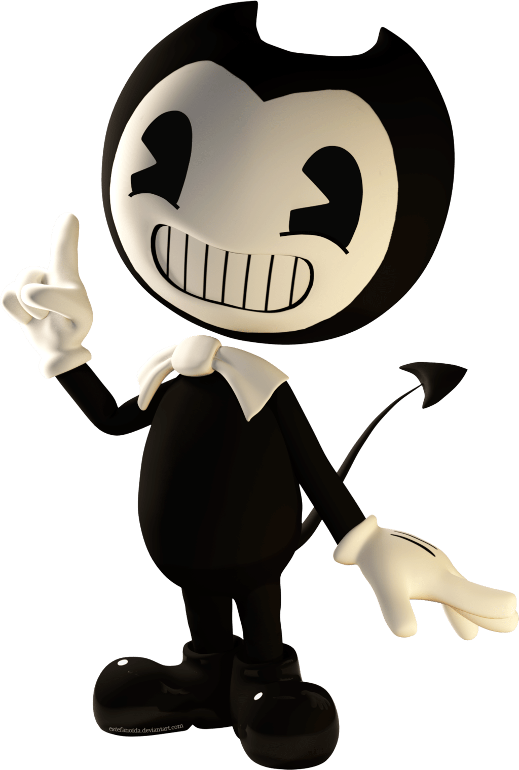 1024x1518 Bendy in 3D by Estefanoida. Bendy and the ink machine, Disney
