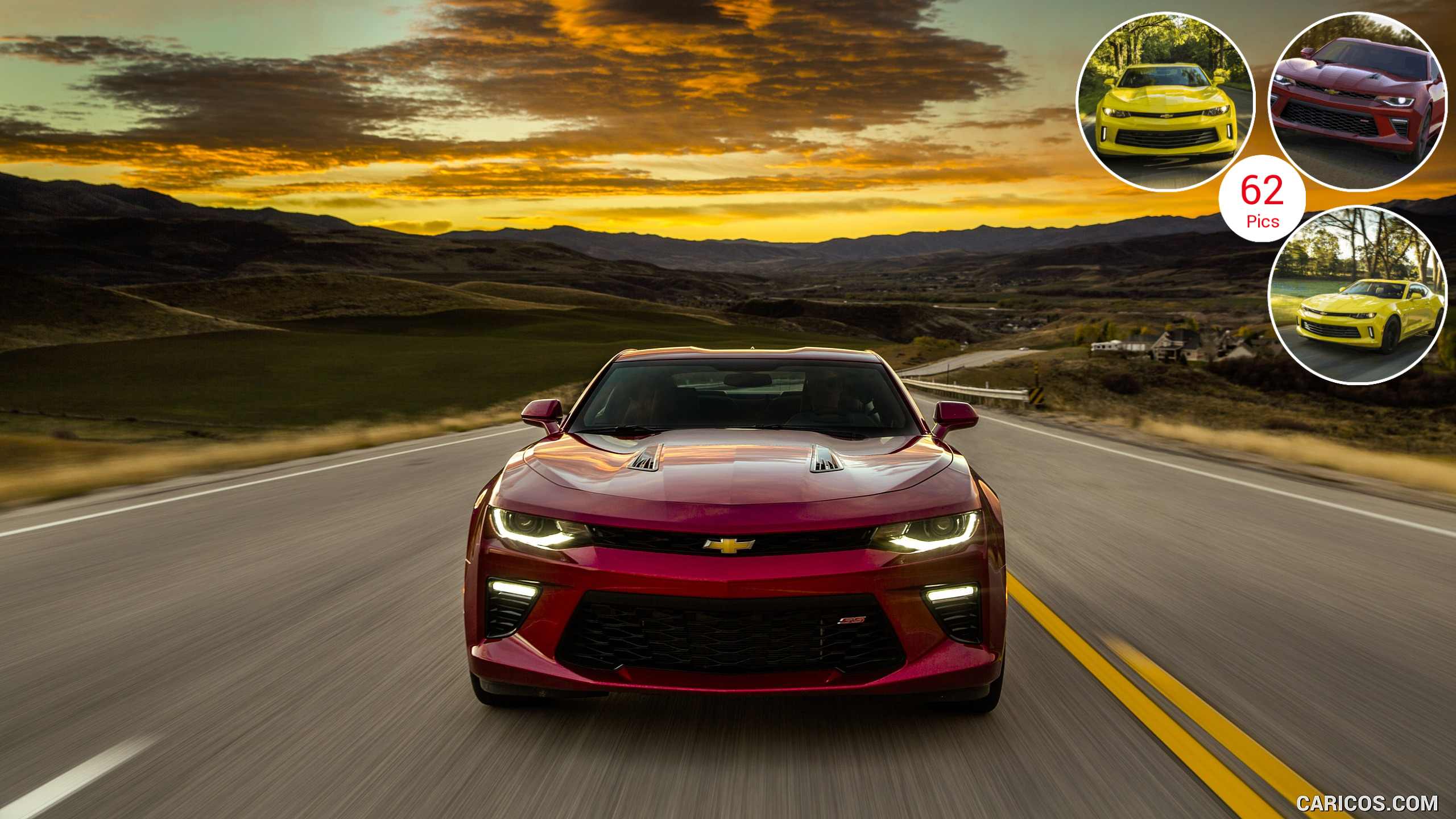 2560x1440 Chevrolet Camaro SS (Red). HD Wallpaper