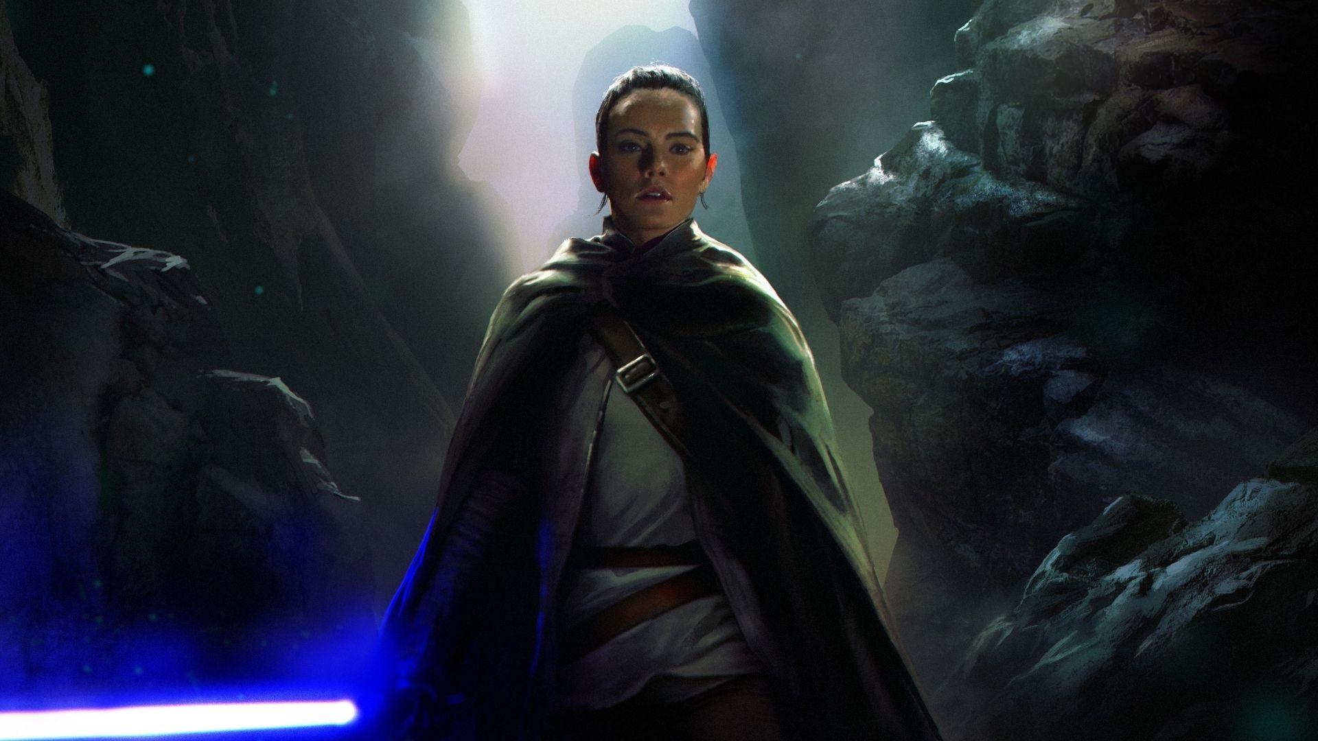 1920x1080 Free download Rey Star Wars Artwork HD 4K Wallpaper 1920x1080