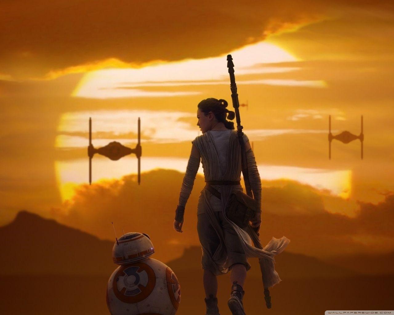 1280x1024 Star Wars Rey And Bb8