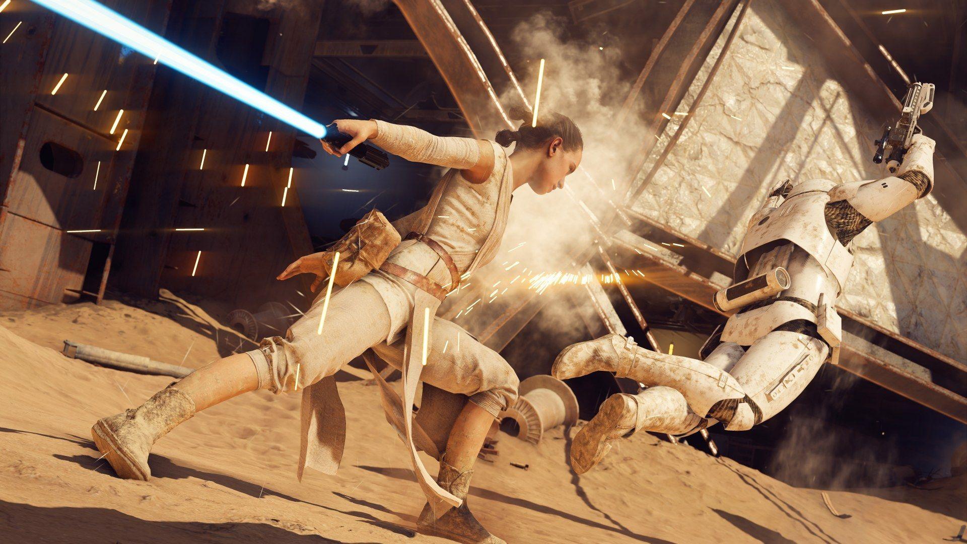 1920x1080 Rey of Star Wars Battlefront II, video game [1920x1080]