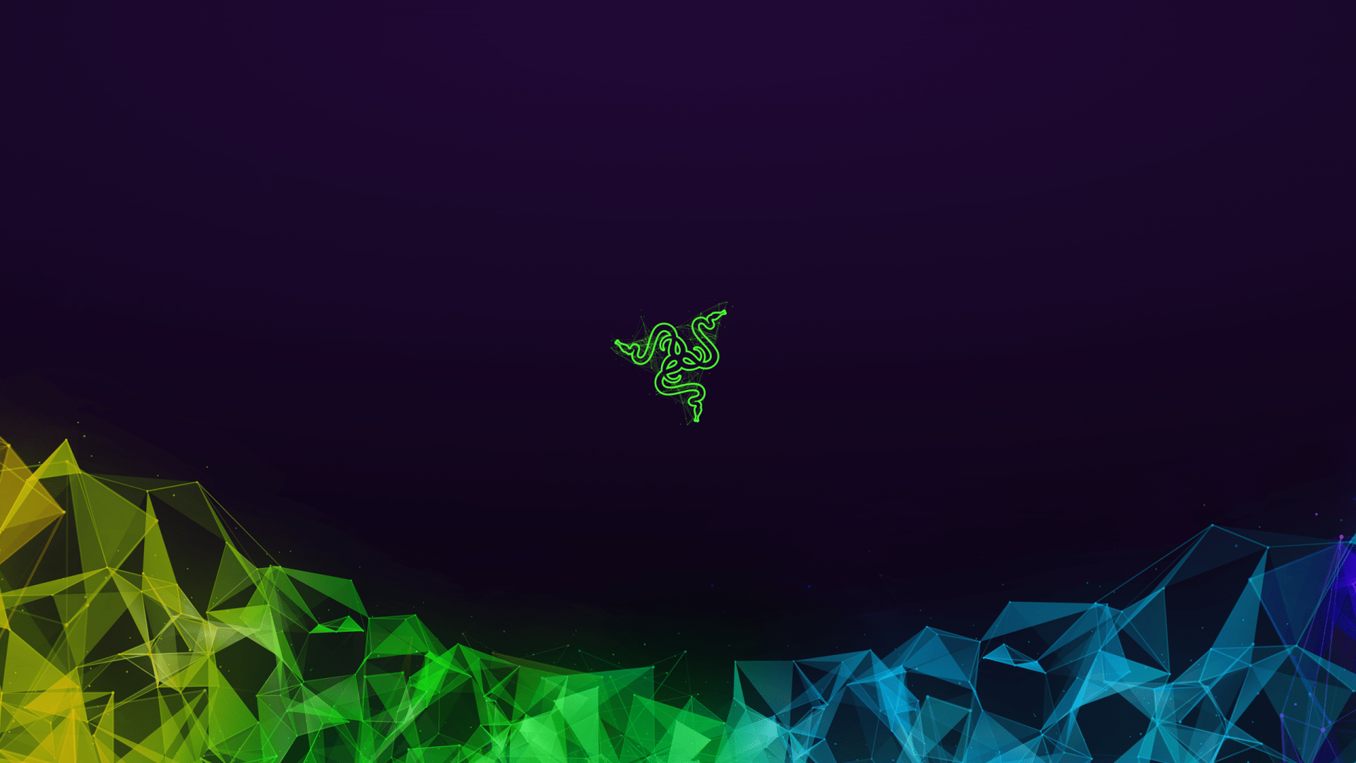 1920x1080 Download 1920x1080 Razer, Triple Monitor, Digital Art, Gaming