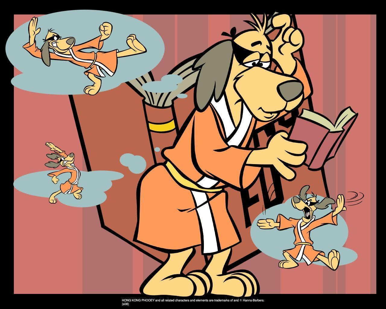 1280x1024 Hong Kong Phooey Reading A Kung Fu Book Barbera Wallpaper