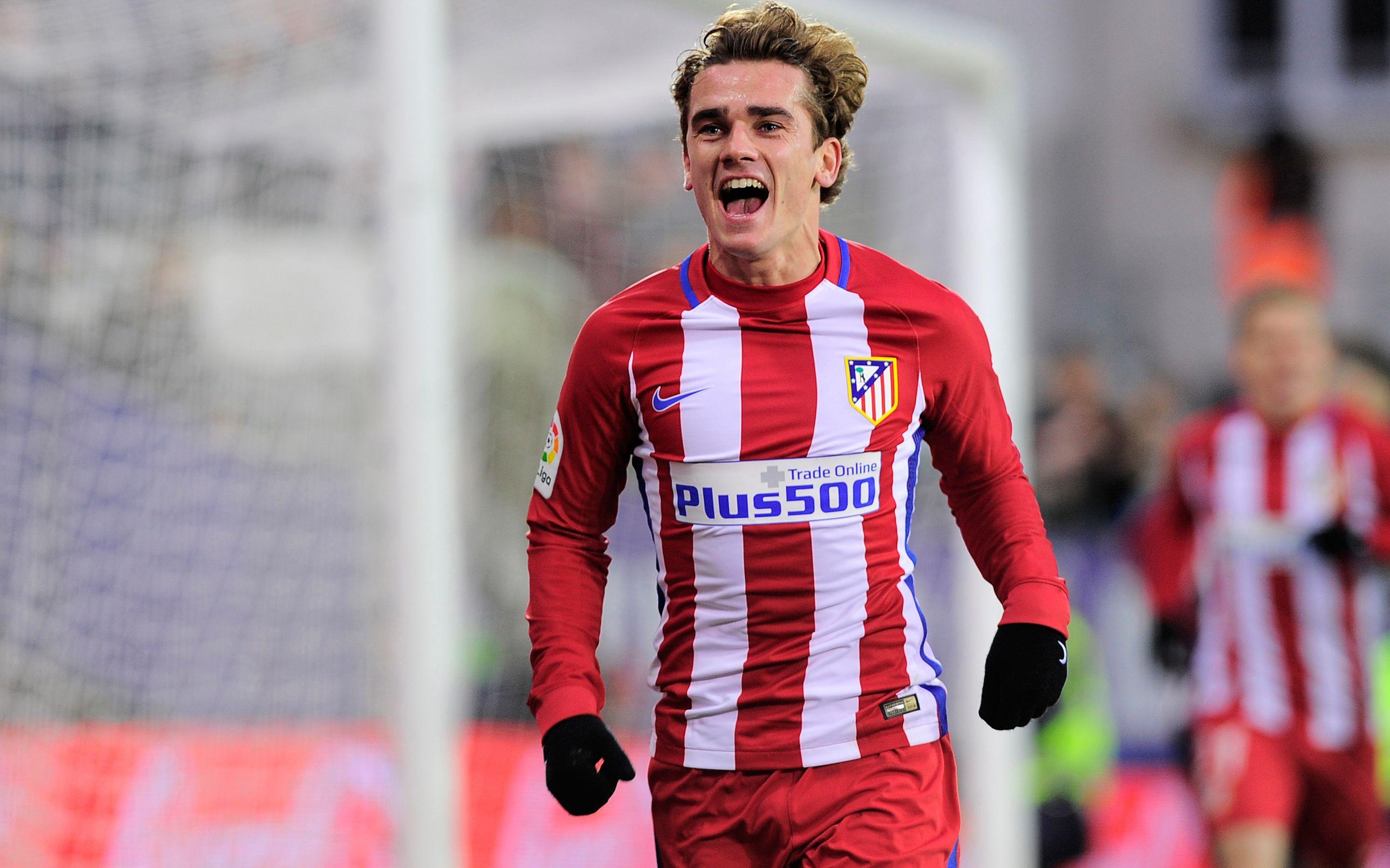 2880x1800 Download wallpaper Antoine Griezmann, joy, football stars
