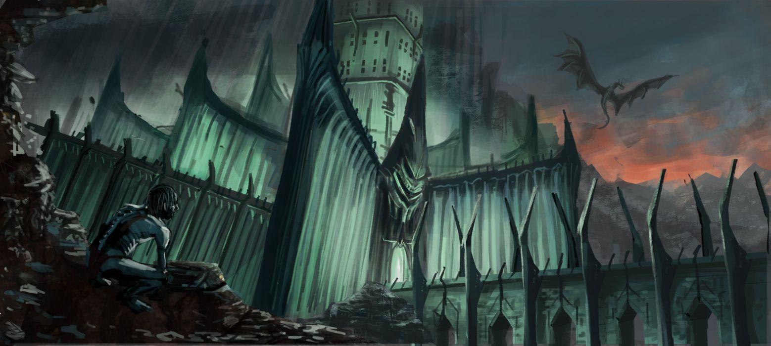 1558x700 Gollum nazgul lucfonzy Gollum lord of the rings Art smeagol minas