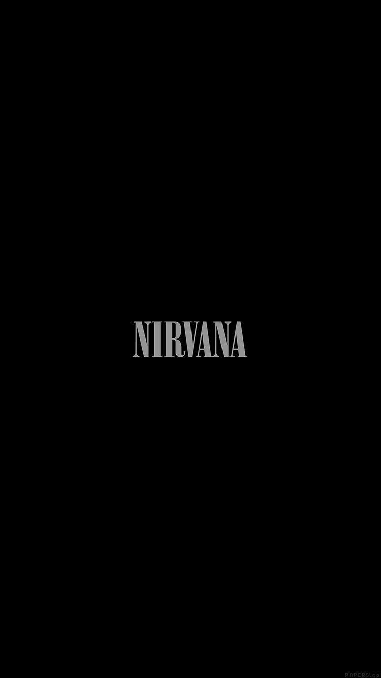 750x1334 iPhone wallpaper. nirvana dark logo simple