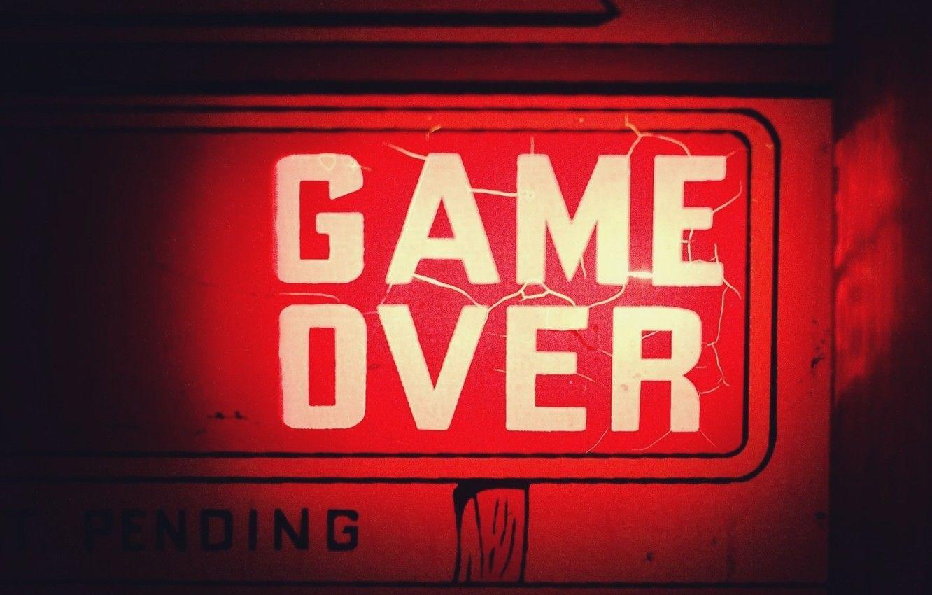 1332x850 Wallpaper desktop, wallpaper, red, game over, game, computer, loading, player image for desktop, section игры