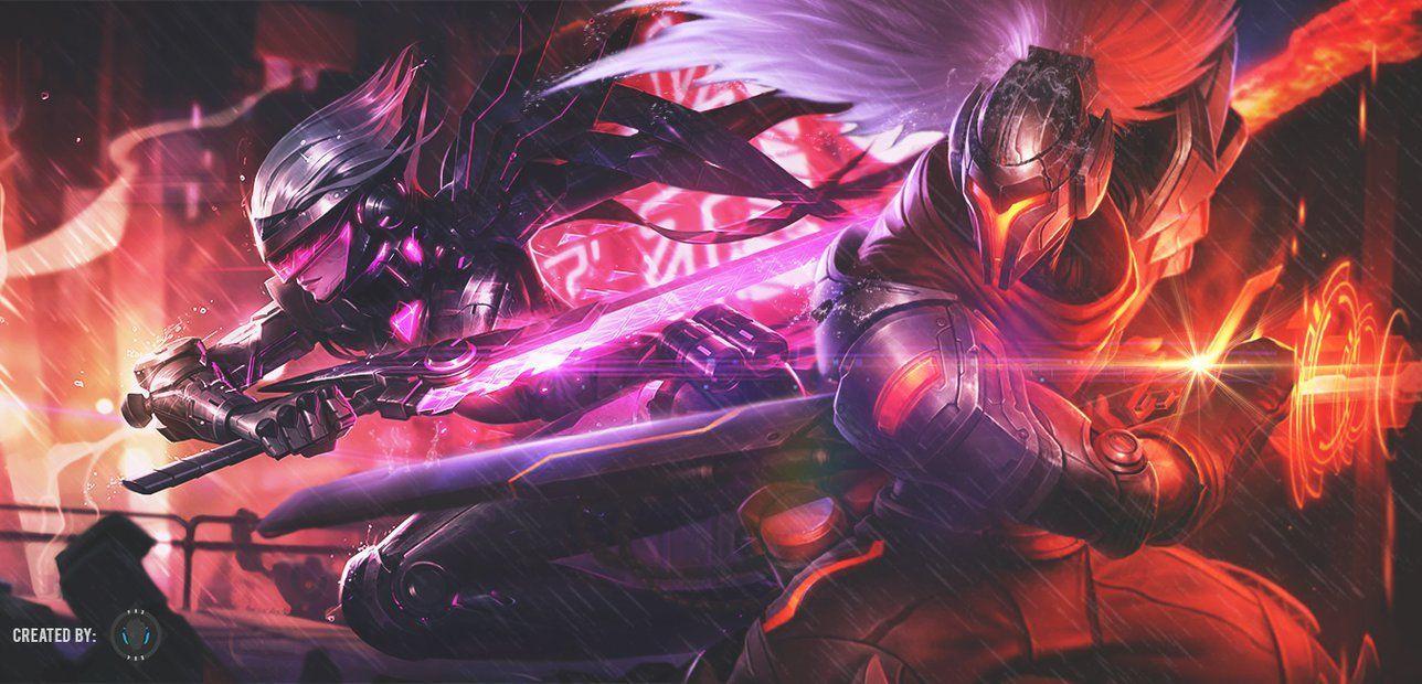 1288x620 Free download project fiora and yasuo project skins
