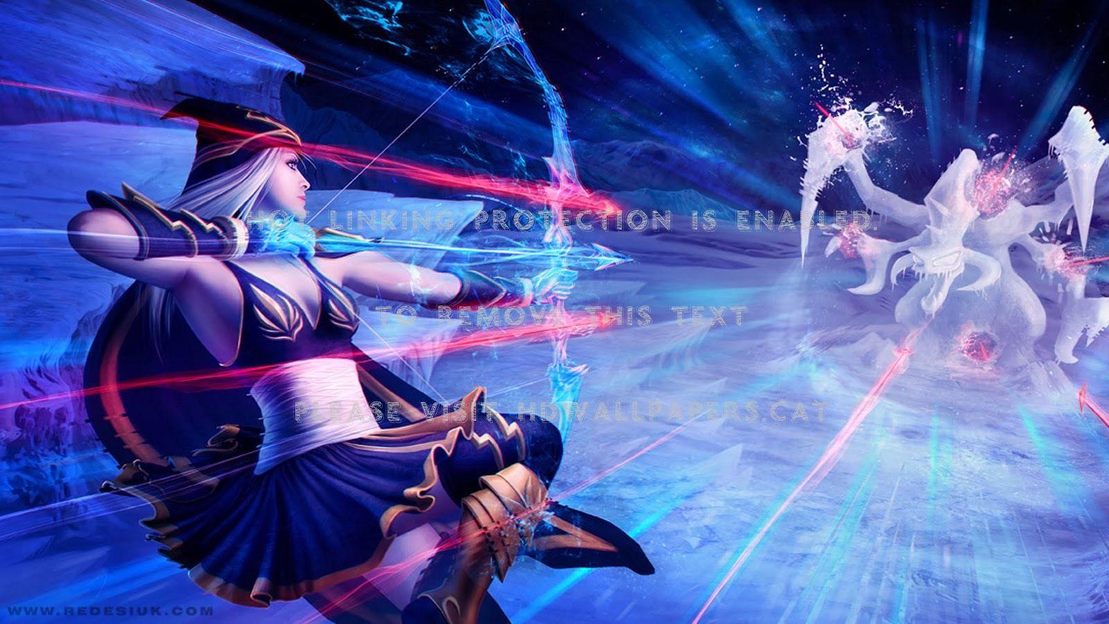 1600x900 ashe cho'gath league of legends chogath lol