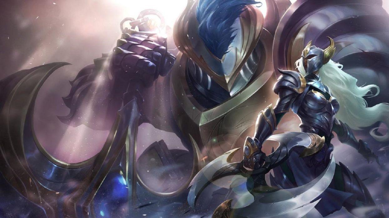 1244x700 League of Legends Sivir and Nautilus Warden skins wallpaper