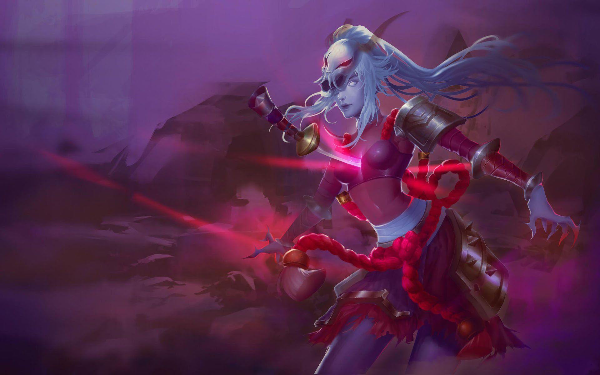 1920x1200 League Of Legends Lol Blood Moon Kalista Splash Art Official