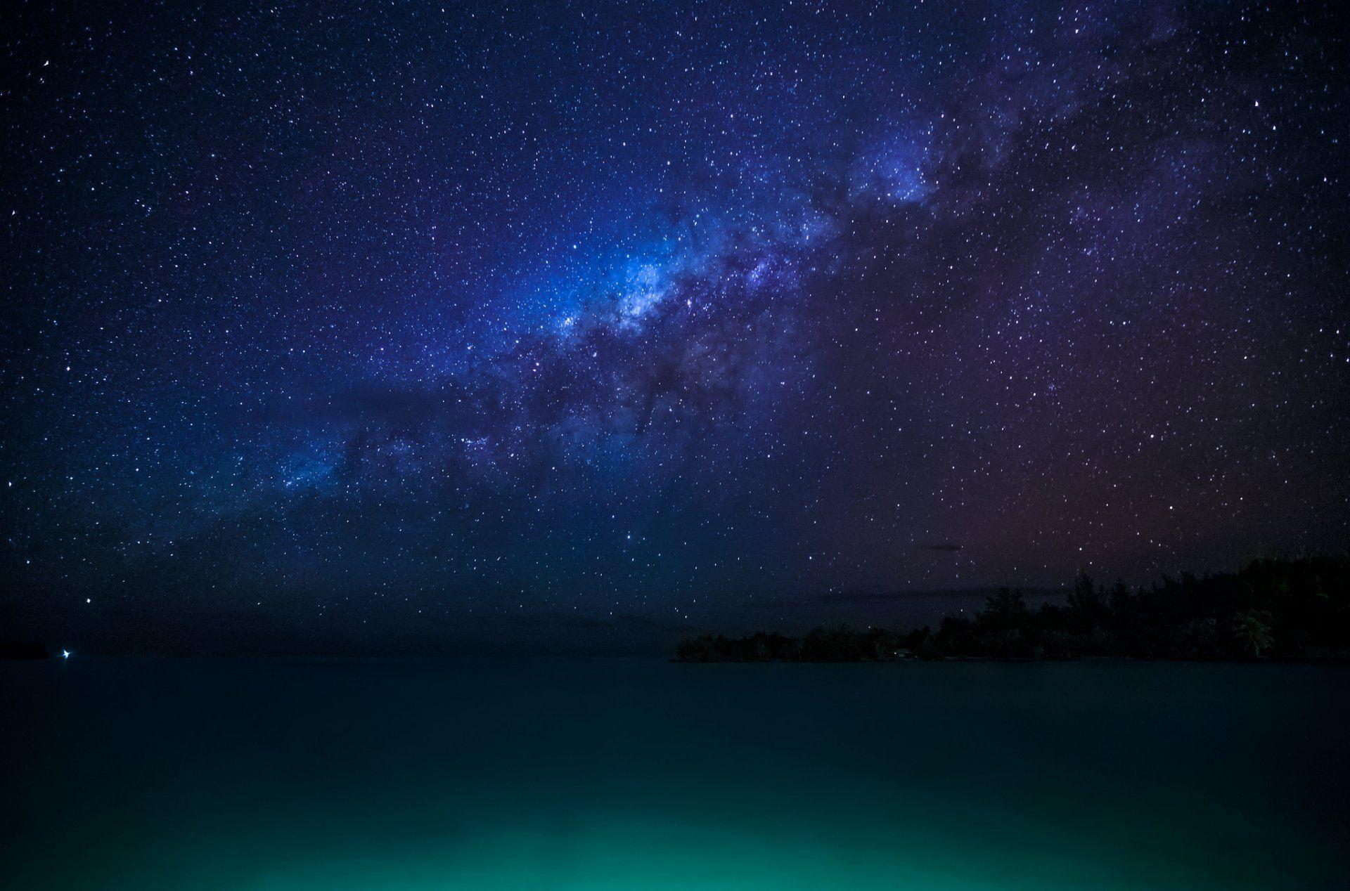 1920x1268 french polynesia coast tropics milky way HD wallpaper