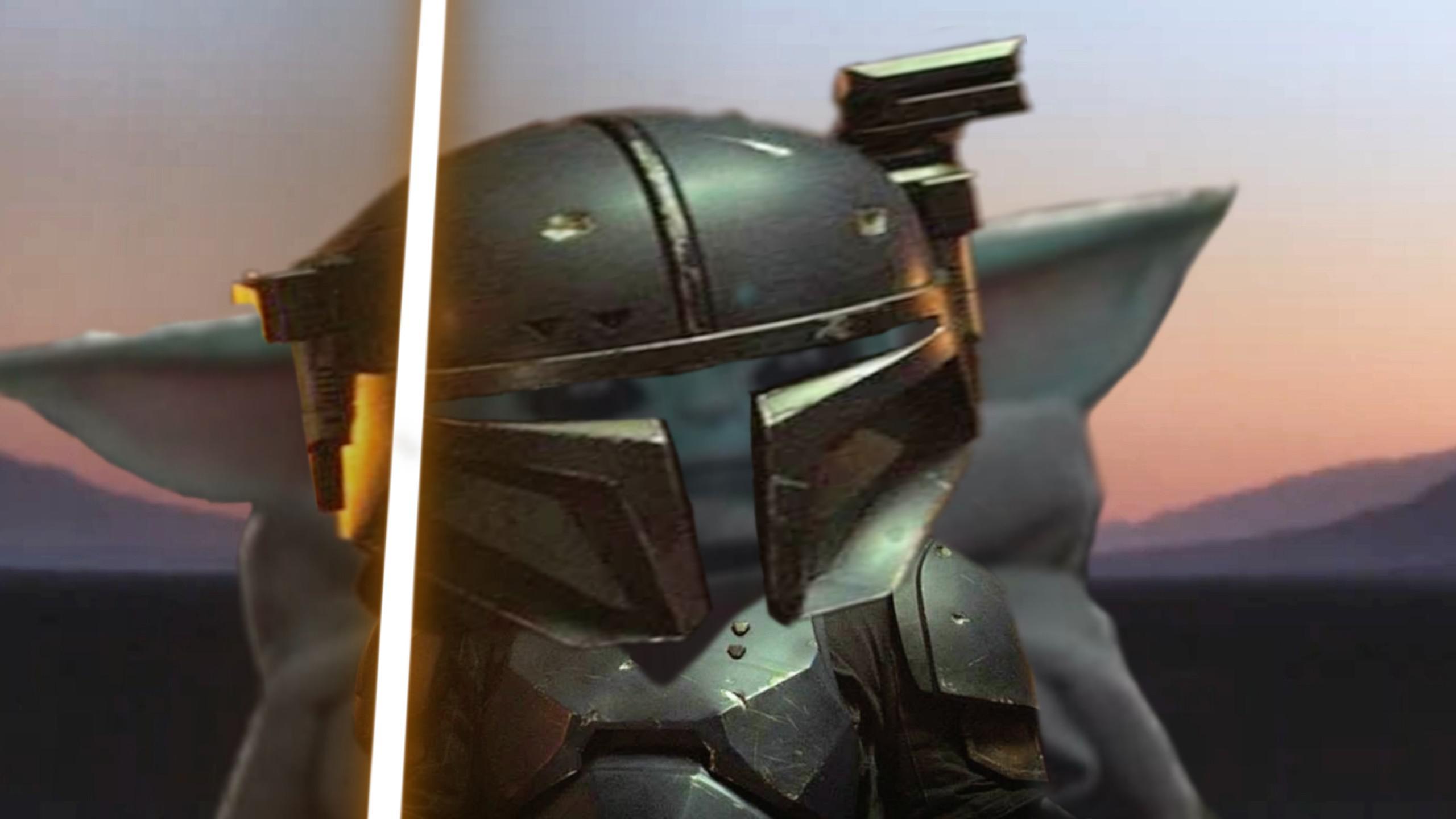 2560x1440 S7 Young Mandalorian In Training With A Lightsaber Built By