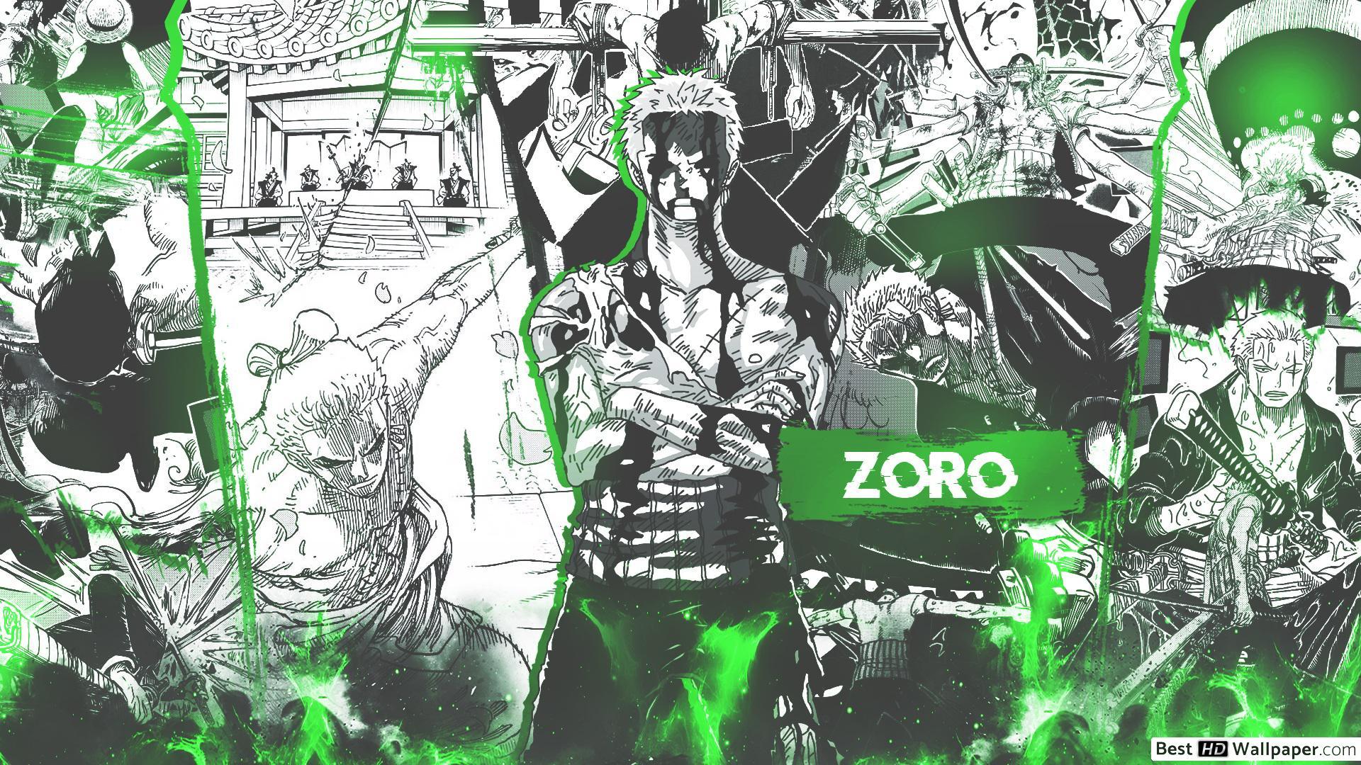 1920x1080 One Piece Zoro Manga Collab HD wallpaper download