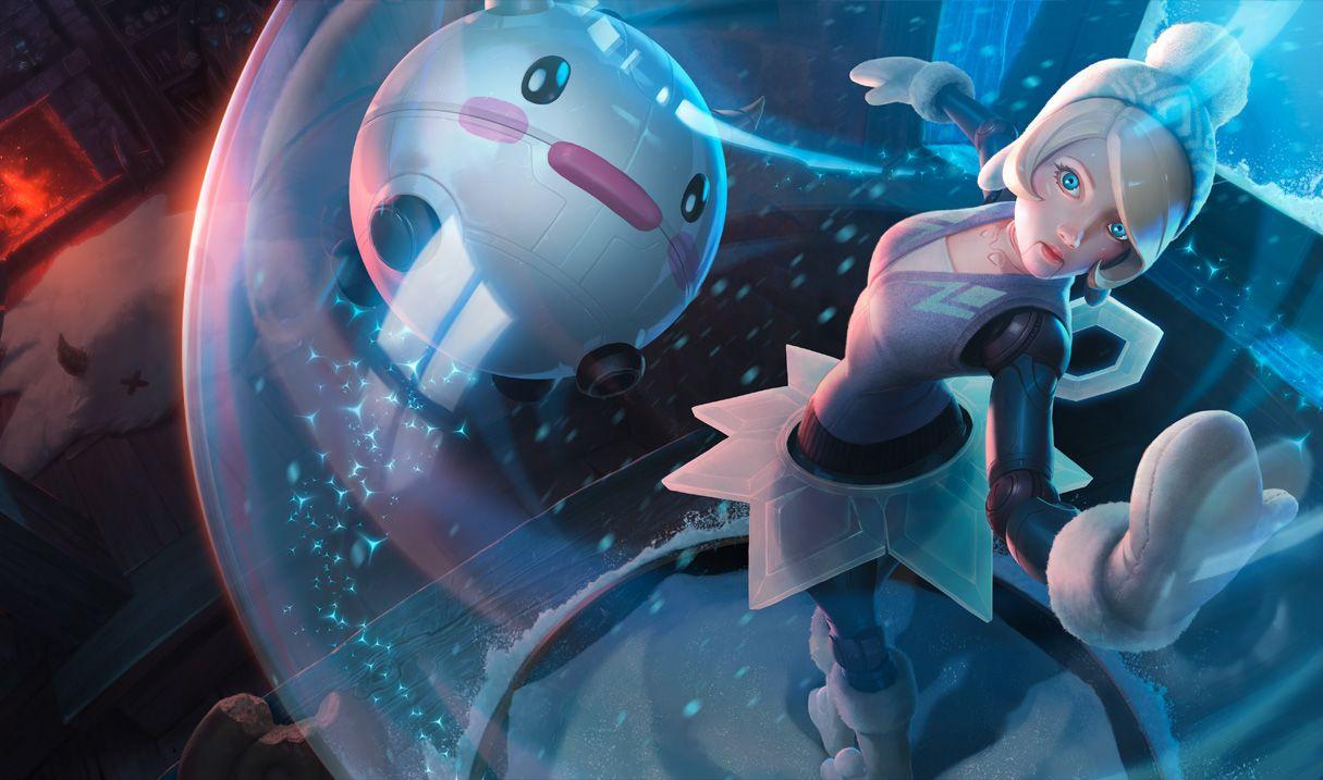 1215x717 Winter Wonder Orianna Skin of Legends Wallpaper