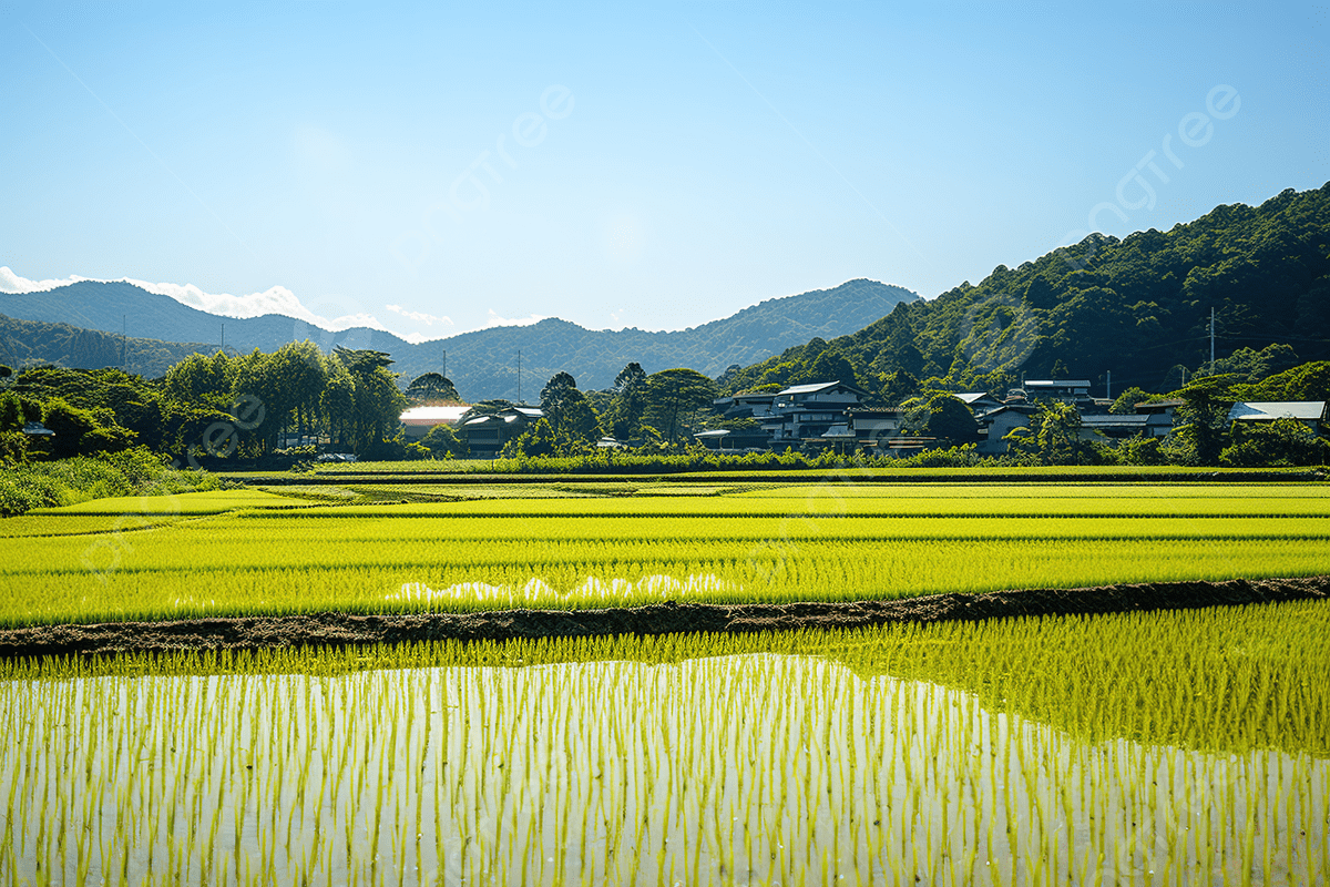 1200x800 A Rice Field In A Countryside Farm