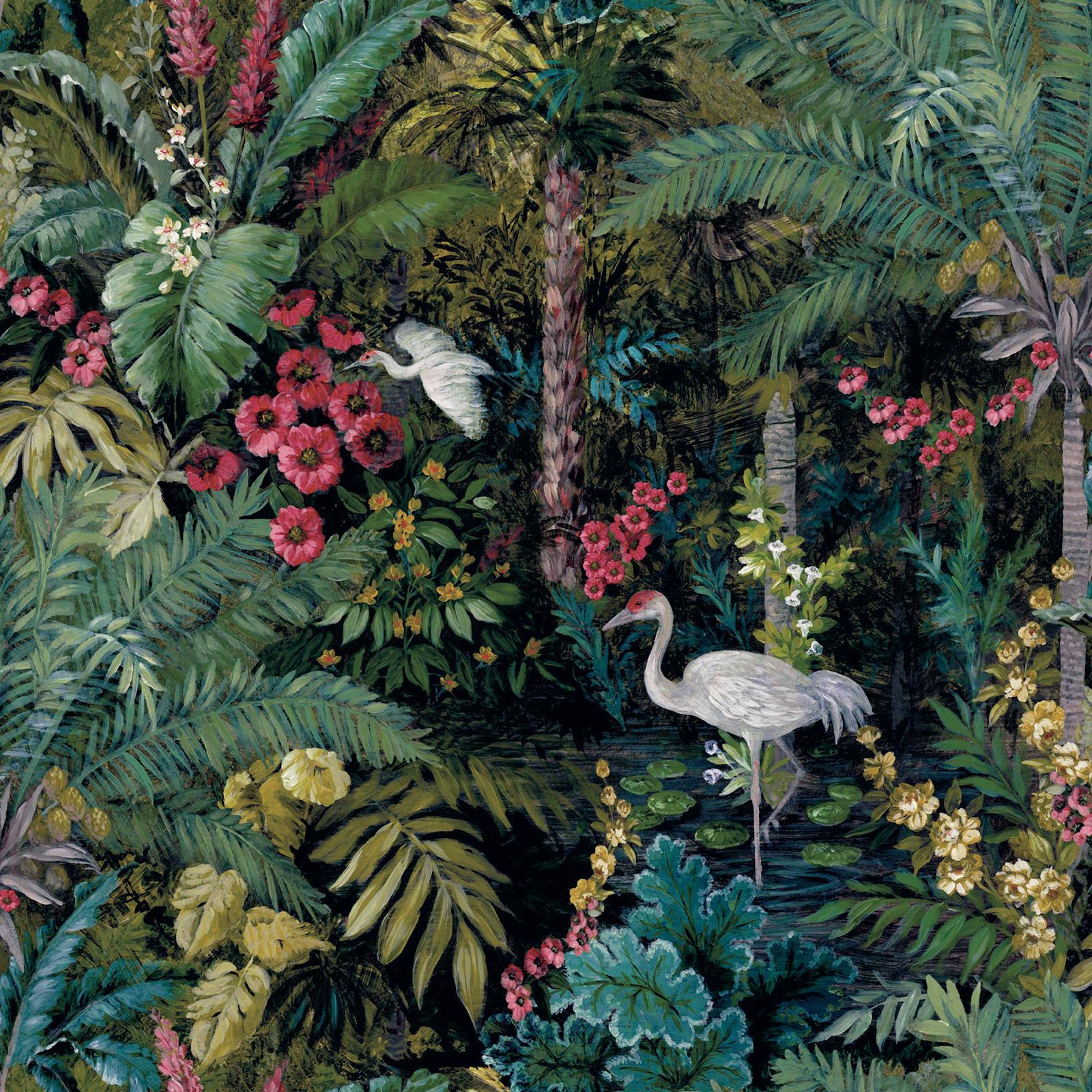 1600x1600 Outside In Jungle Paradise Multi 13181 Holden Wallpaper Exotic Flowers Leaves