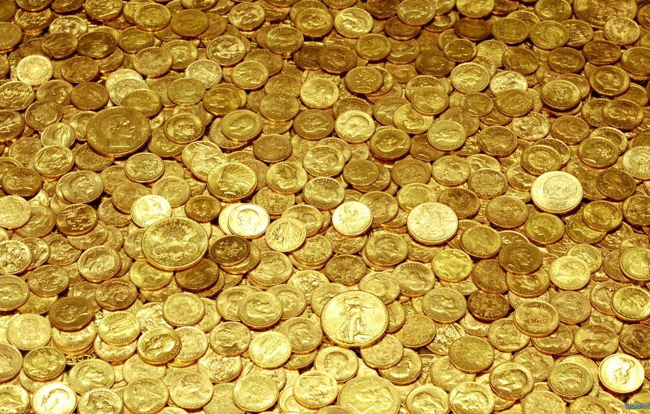1332x850 Wallpaper yellow, gold, money, coins image for desktop, section