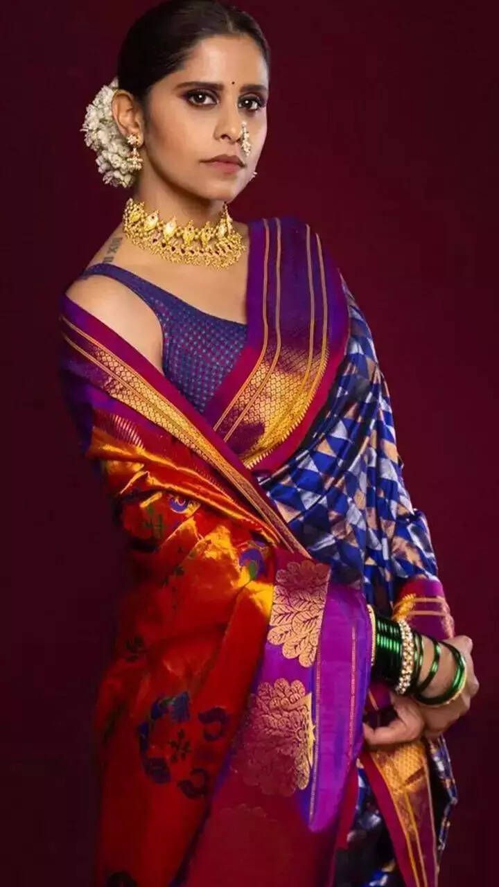 720x1280 Sai Tamhankar stuns in timeless traditional elegance. Times of India