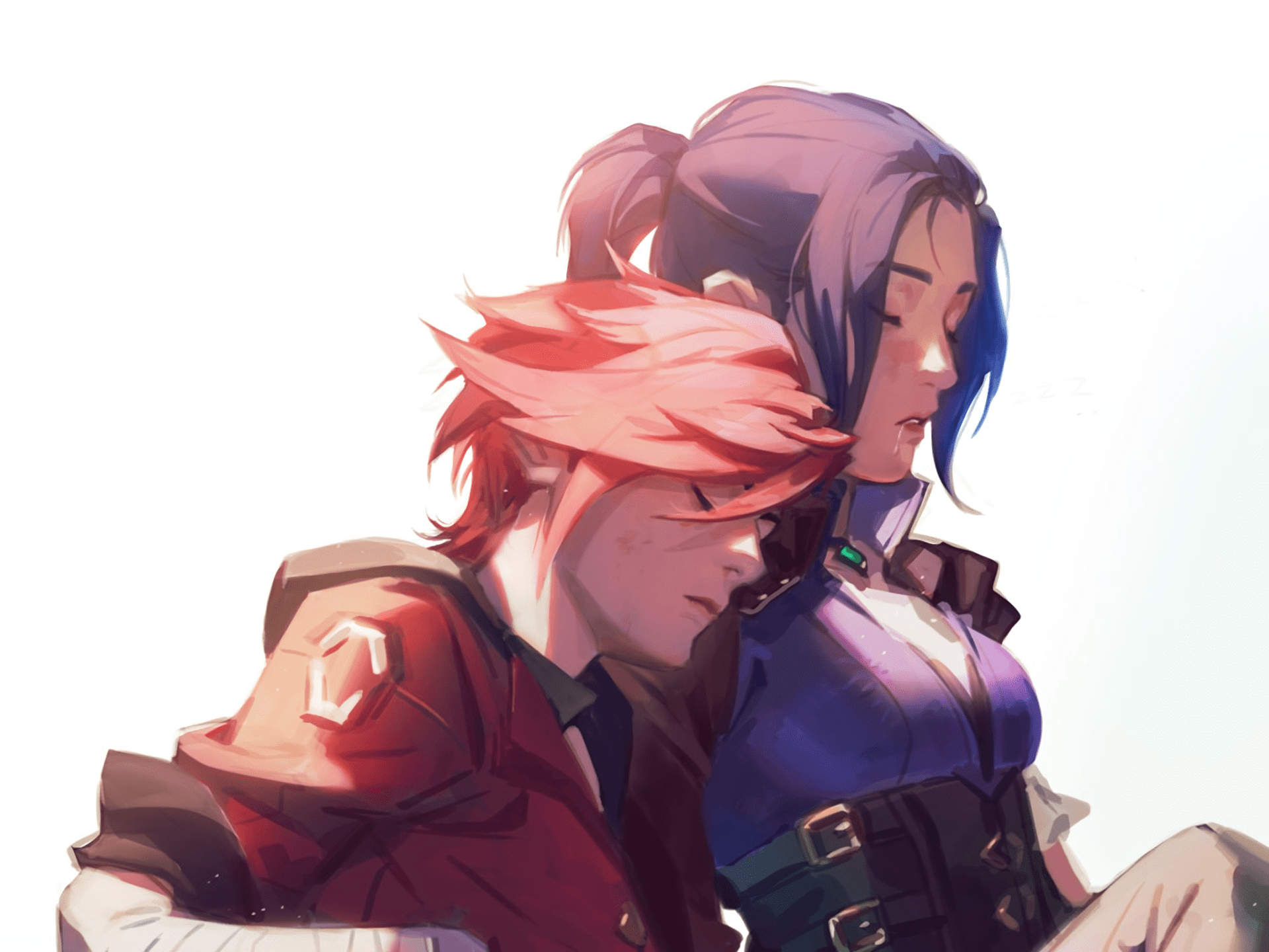 1920x1440 Arcane HD Wallpaper: Vi & Caitlyn from League of Legends TV Show