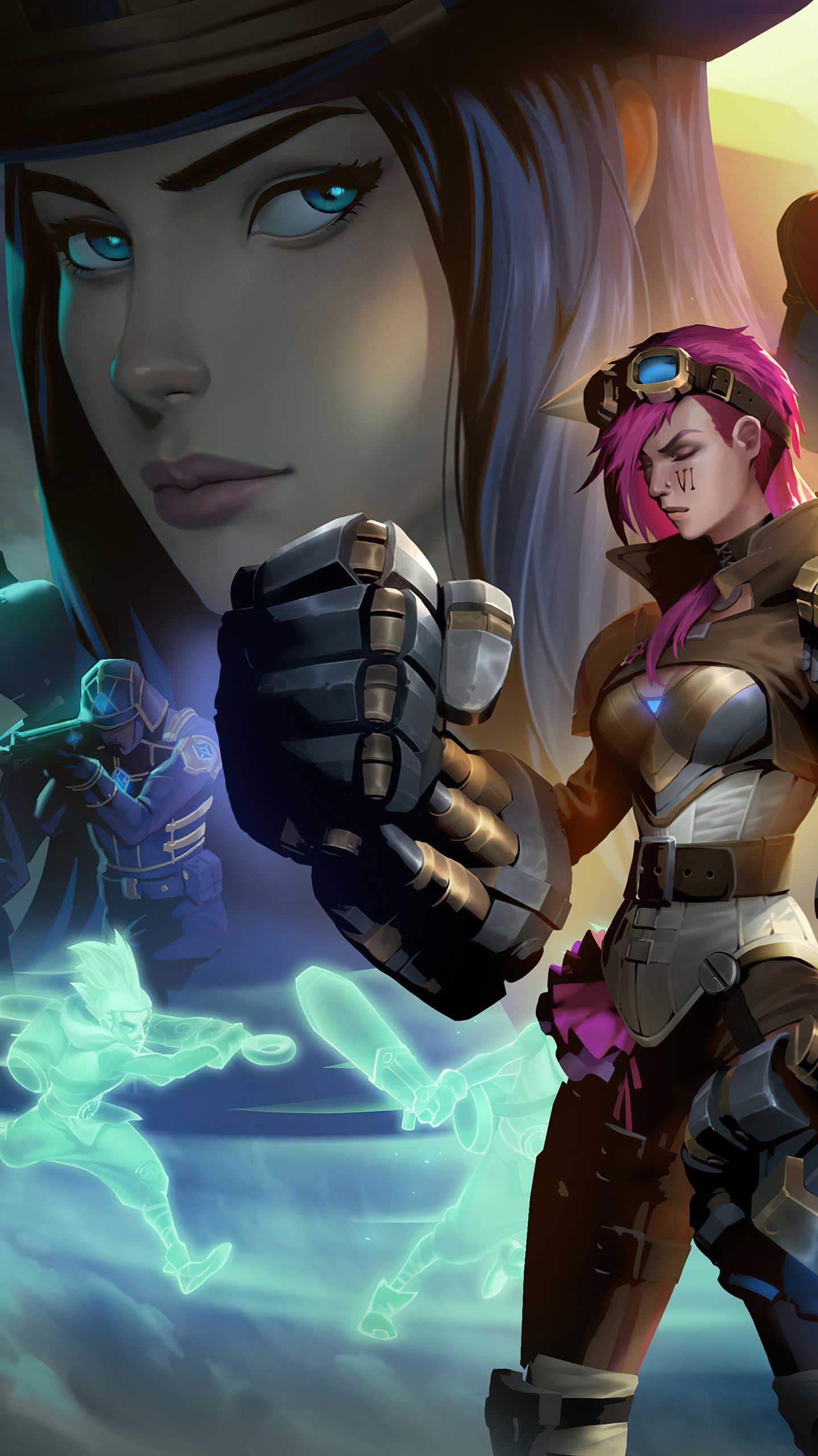 1440x2560 Phone wallpaper: Tv Show, Arcane, Vi (League Of Legends), Caitlyn (League Of Legends) 1426579