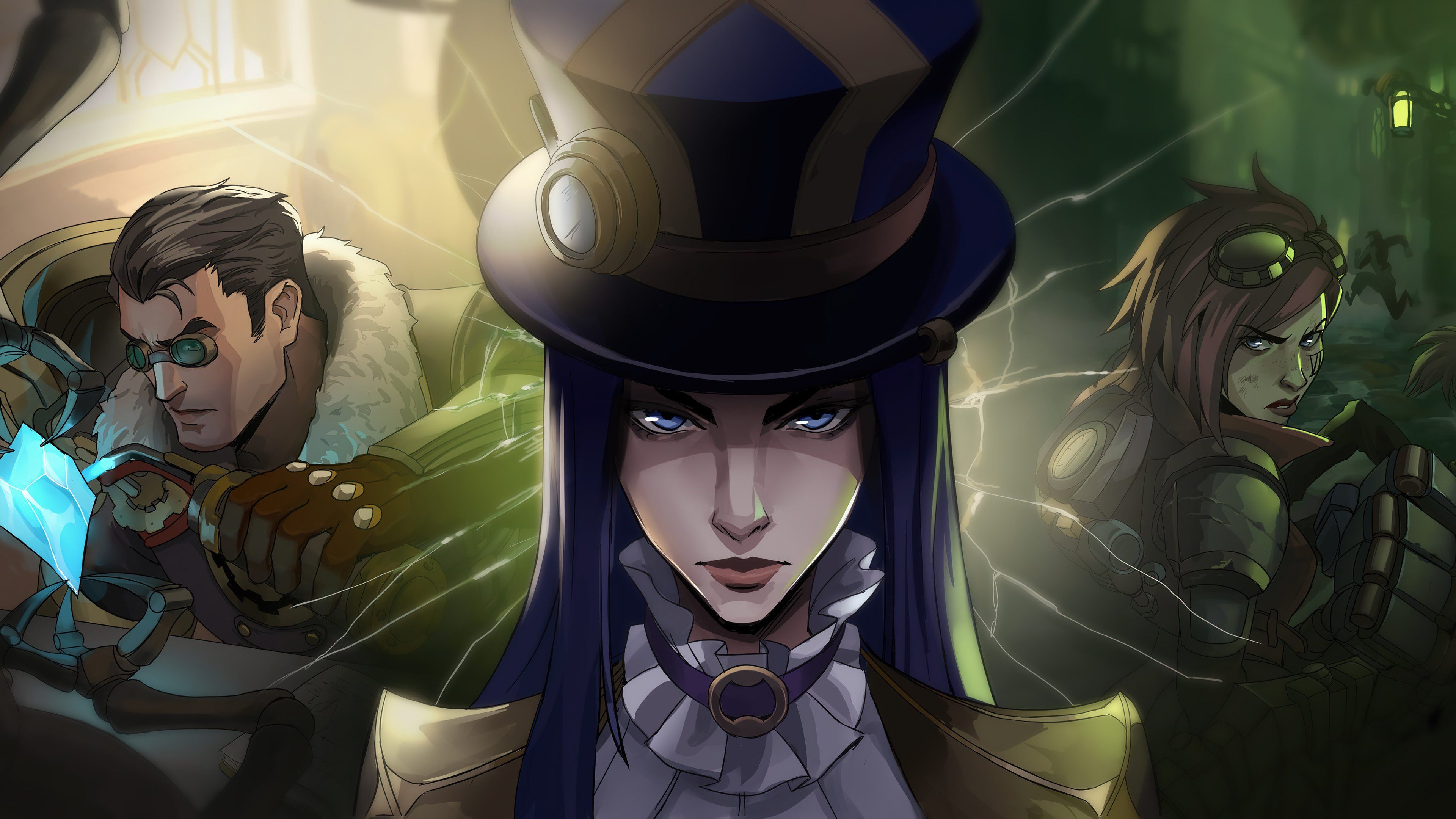 3840x2160 Caitlyn, Jayce and Vi in Arcane League of Legends Wallpaper 4k for Desktop