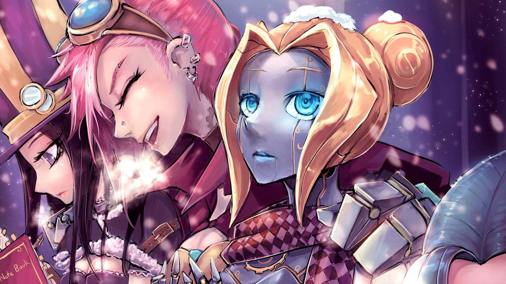 1920x1080 LoLWallpaper. Caitlyn, Vi & Orianna Caitlyn Fan Art Orianna TRIO Vi