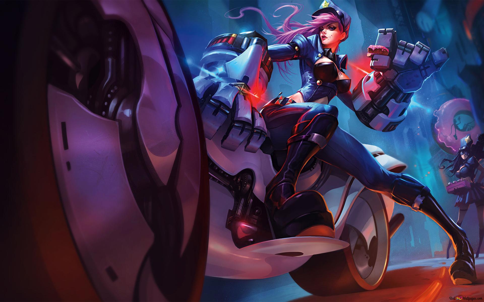 1920x1200 Officer vi and caitlyn of legends 2K wallpaper download
