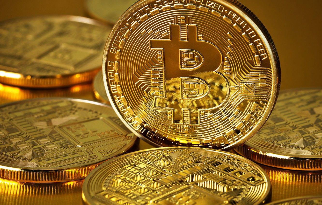 1332x850 Wallpaper coins, gold, coins, bitcoin, bitcoin, btc image